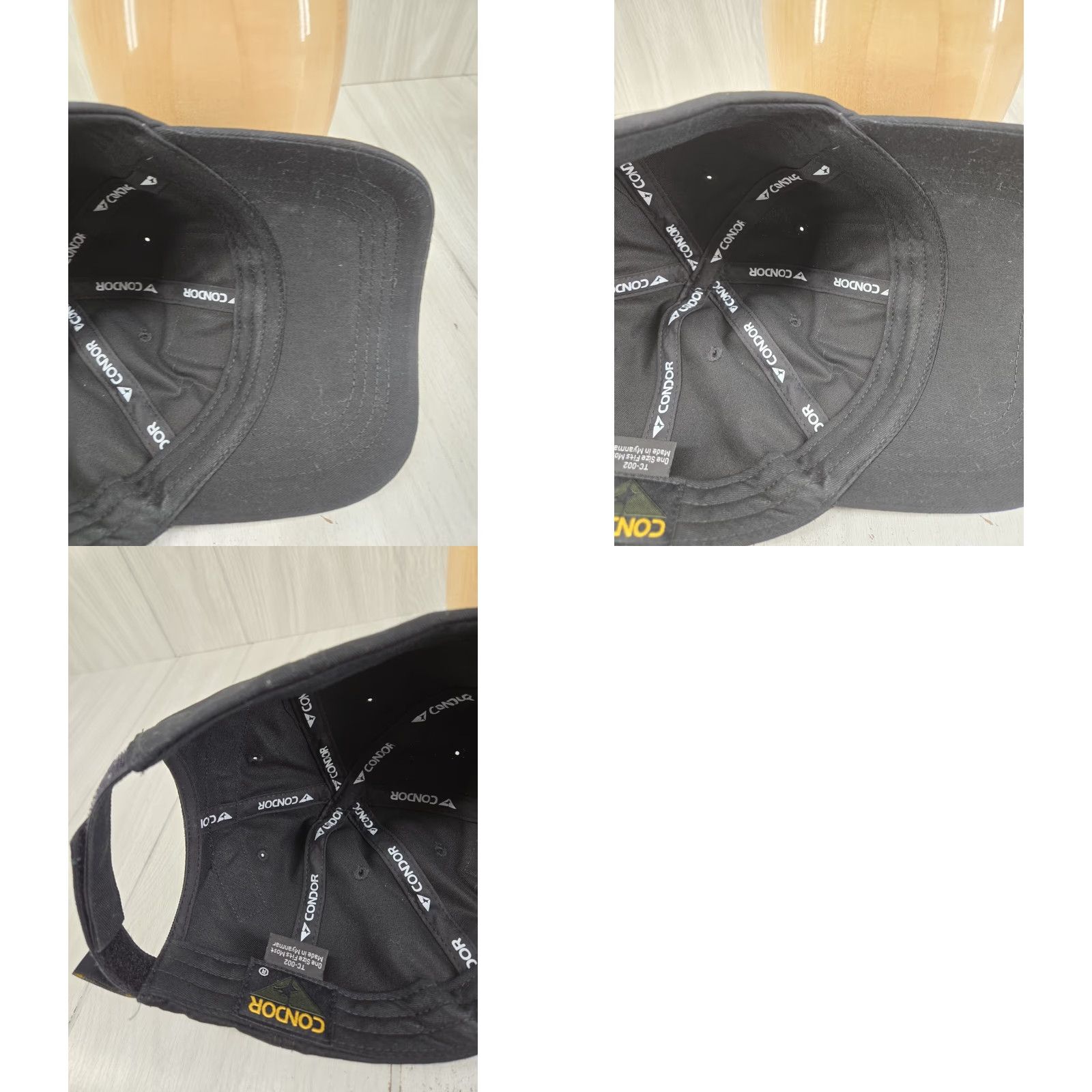 Vintage Condor Cap Adult Black Adjustable Breathable Tactical Patch Mens Hat Baseball Cap Size ONE SIZE - 9 Thumbnail