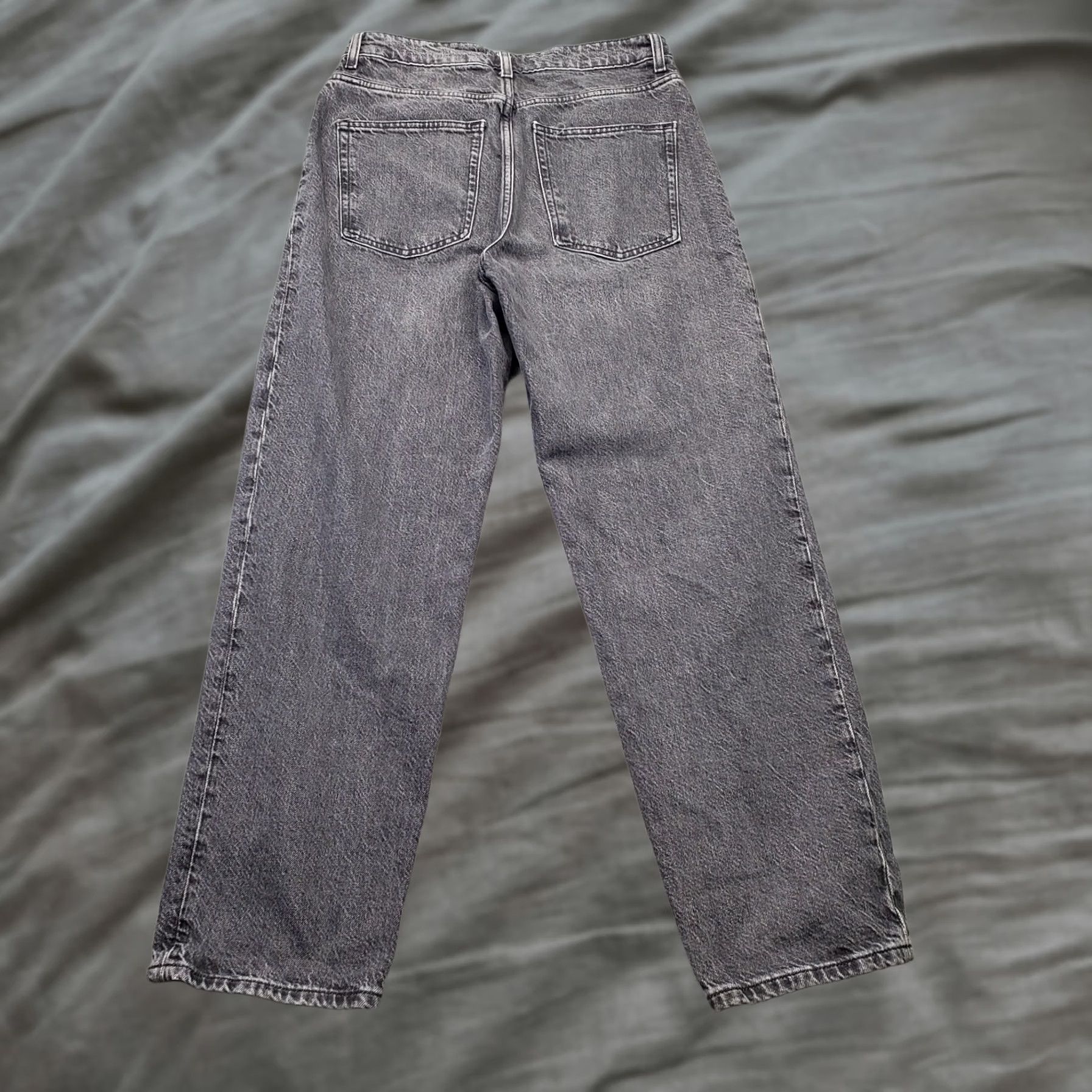 H&M H&M Womens 8 Gray Straight Jeans Denim Medium Wash Comfort 5-Pocket Regular Waist 31 Inseam 33.75" Vintage: No Size 30" / US 8 / IT 44 - 1 Thumbnail