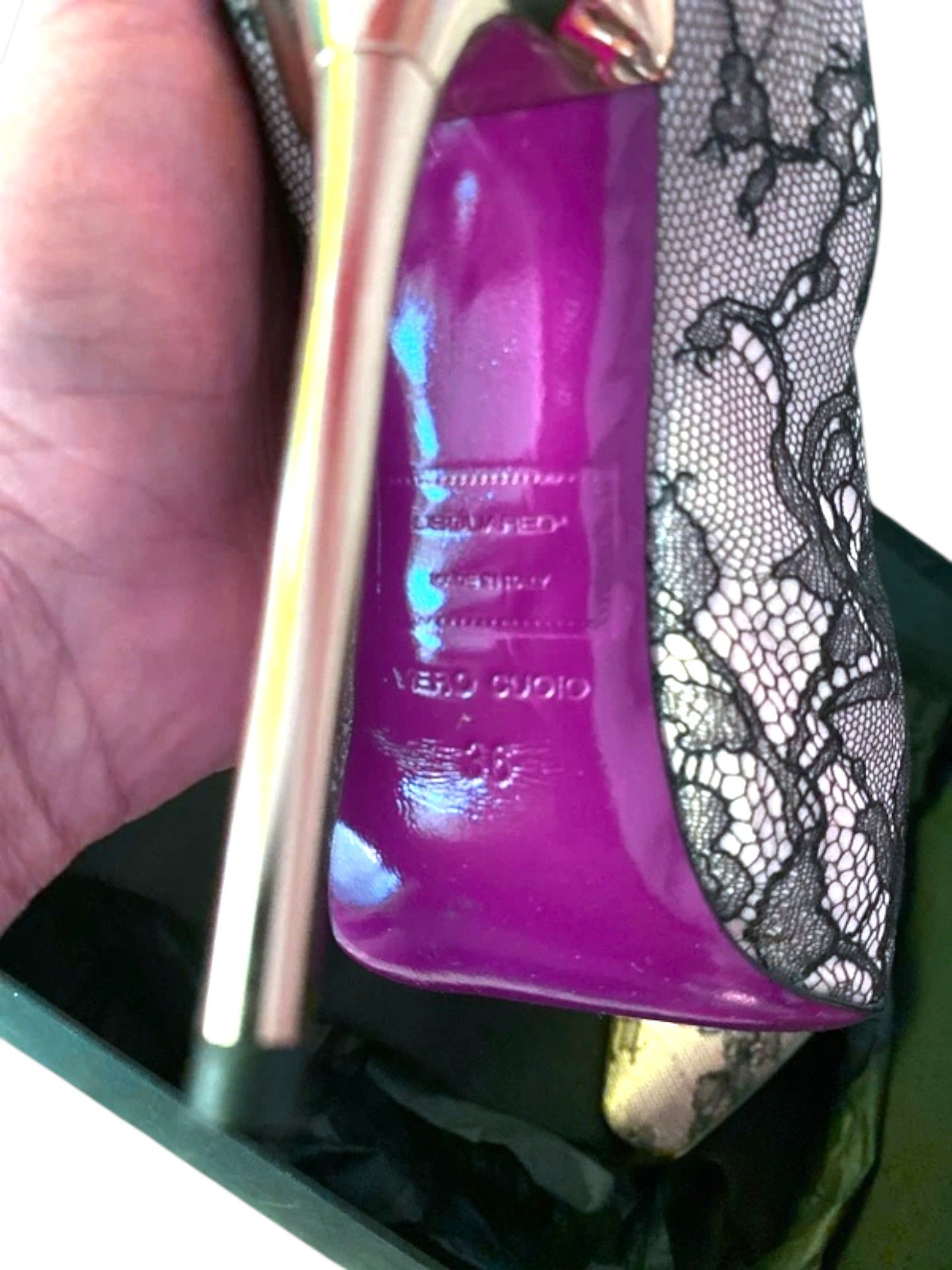 Dsquared2 Dsquared² Lace Overlay Stiletto Ankle Boots Size US 5 / IT 35 - 4 Thumbnail