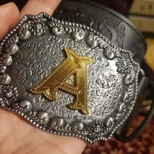 Anime × Leather Belts Leather A Buckle PU Leather Belt Size ONE SIZE - 3 Thumbnail