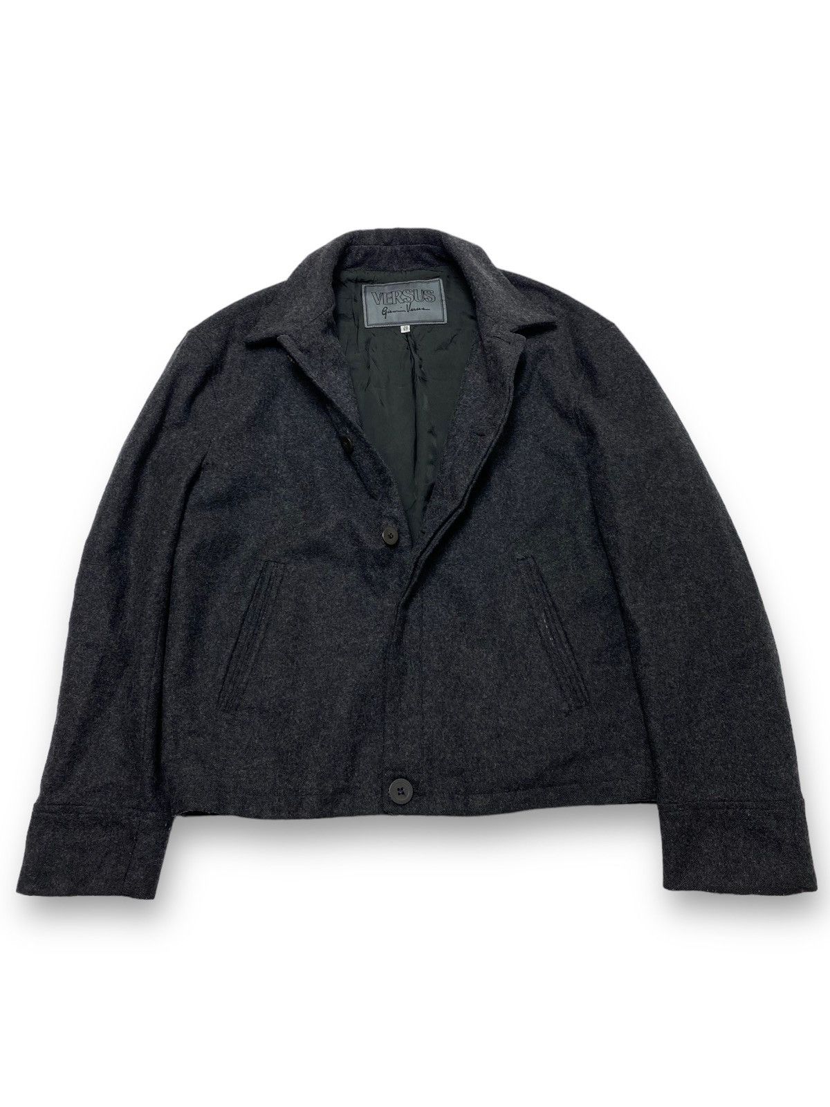 Versus Versace Vintage VERSUS VERSACE Wool Heavy Jacket Size US L / EU 52-54 / 3 - 5 Thumbnail