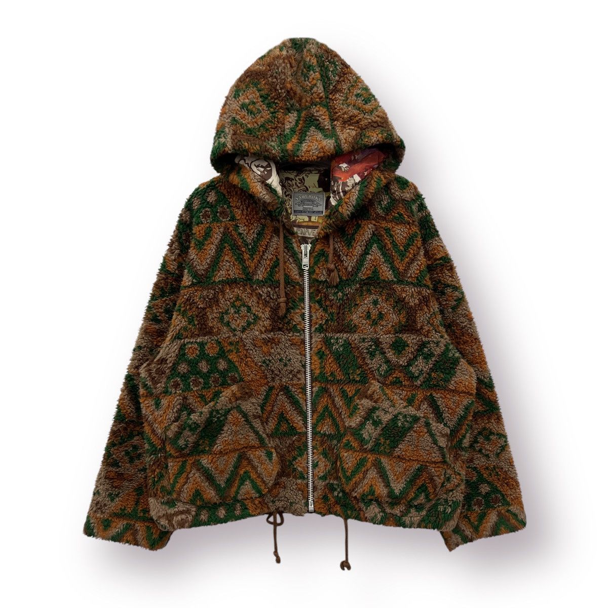 Japanese Brand 🔥 Japanese Abstract indiana motive fleece zipper Jacket - L Size US L / EU 52-54 / 3 - 1 Thumbnail