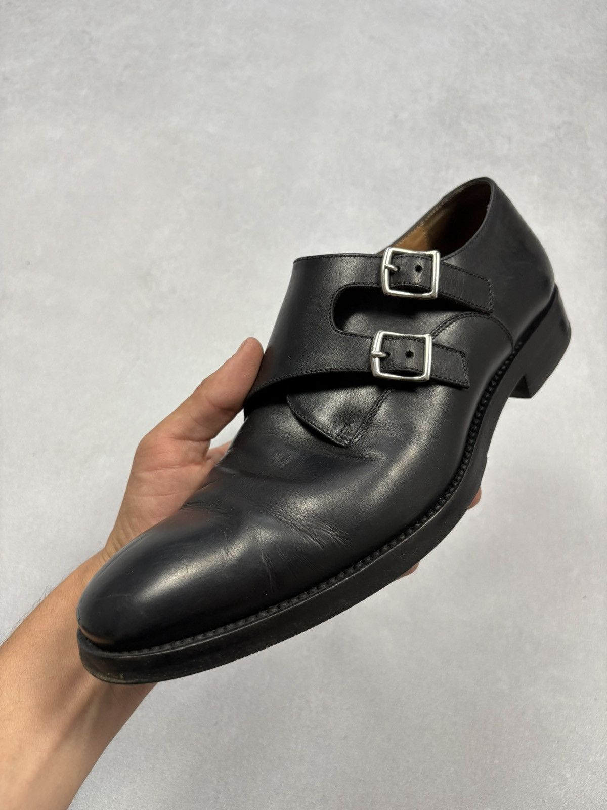 Franceschetti Franceschetti Black Leather Double Monk Strap Shoes Size US 8 / EU 41 - 14 Thumbnail