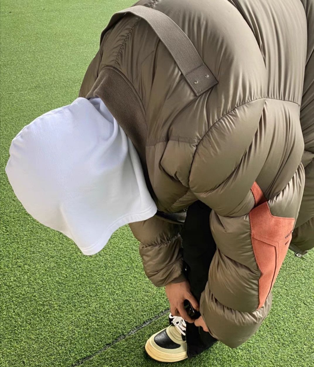 Rick Owens 19FW dust/burnt pink suede patchwork down jacket super rare Size US M / EU 48-50 / 2 - 6 Thumbnail