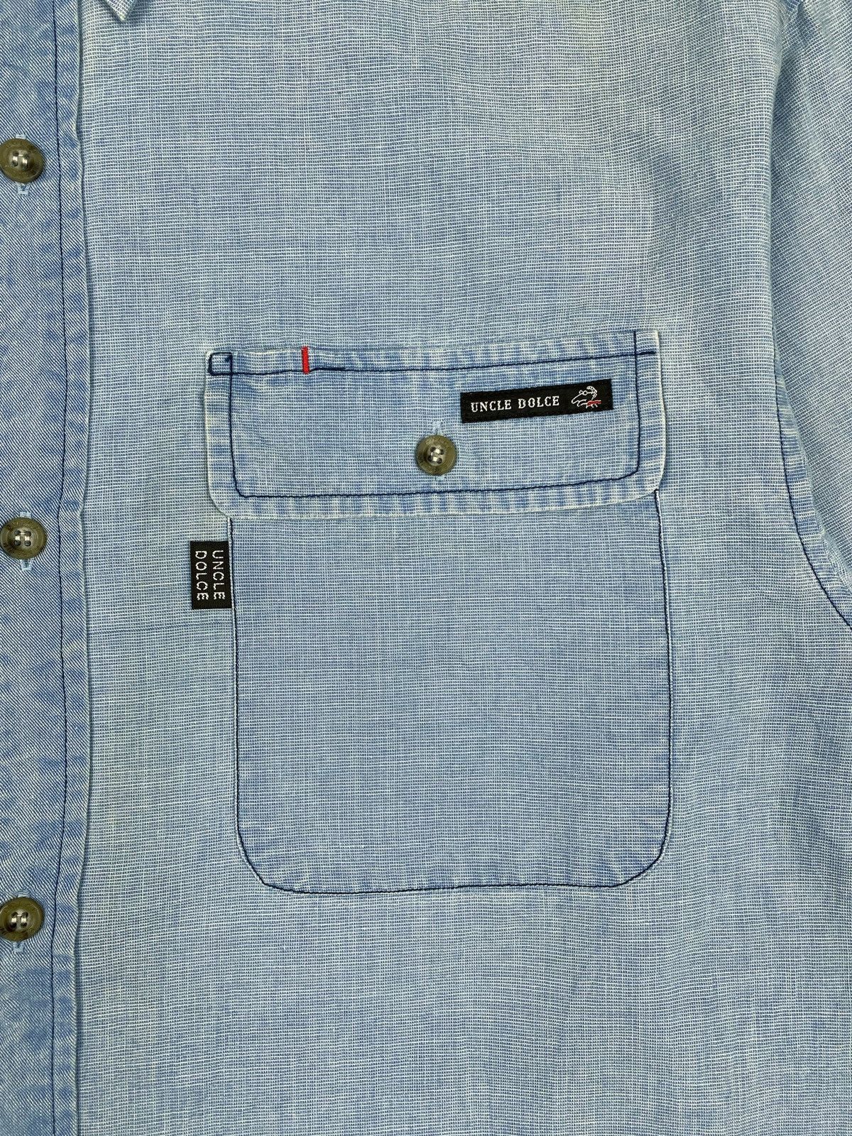 Japanese Brand Uncle Dolce Denim Distressed Shirt Size US XL / EU 56 / 4 - 5 Thumbnail
