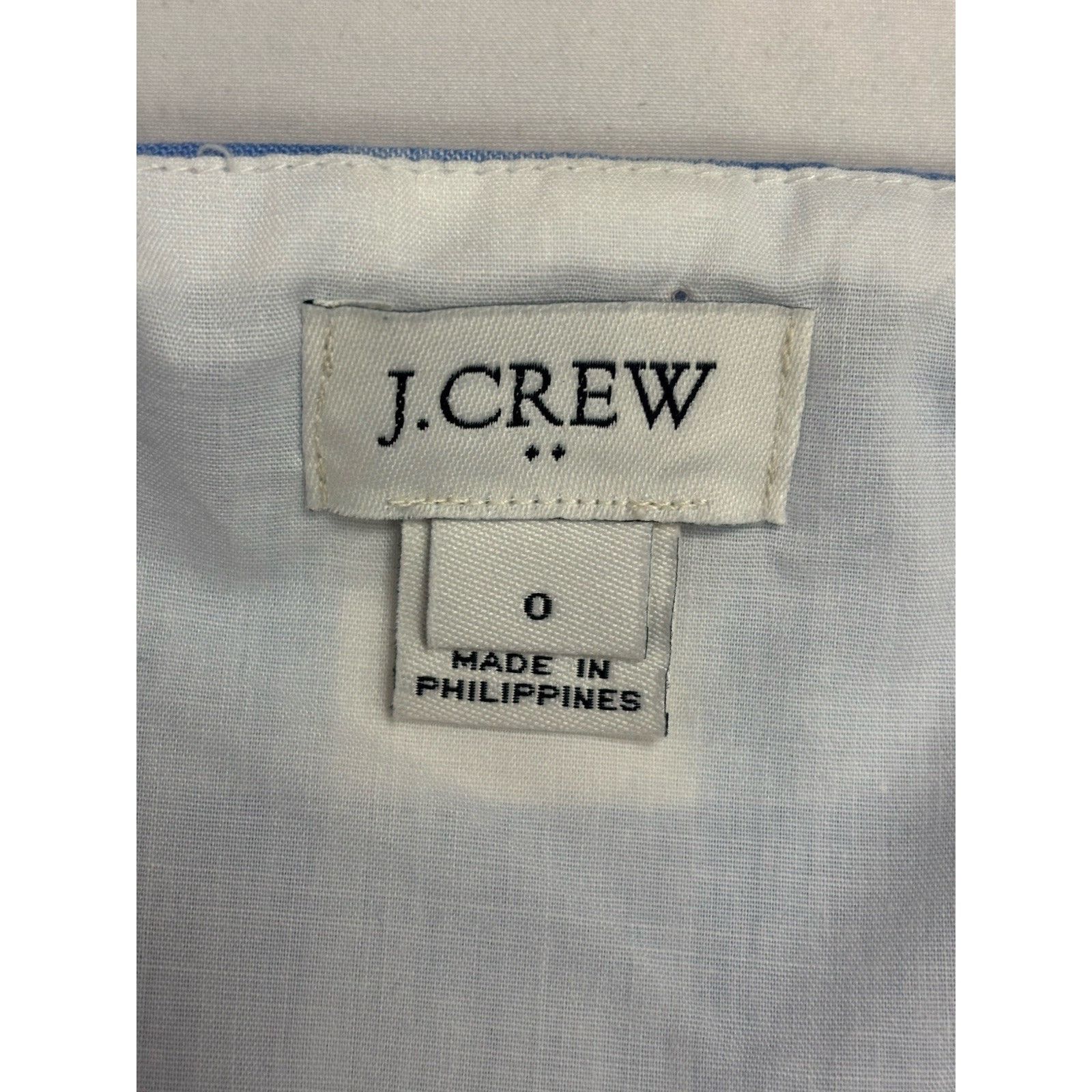 J.Crew J. Crew Dress Blue White Gingham Print Button Front Linen 0 Size XS / US 0-2 / IT 36-38 - 6 Thumbnail
