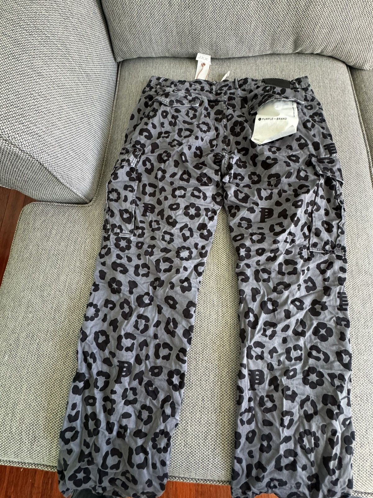 Purple Brand Purple Leopard Cargo Pants Size US 40 / EU 56 - 1 Thumbnail