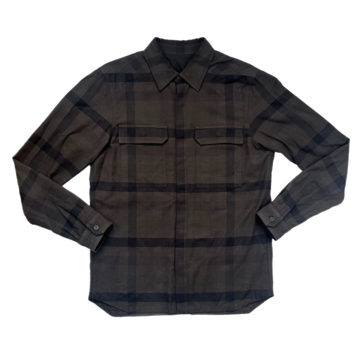Rick Owens Rick Owens Brown Plaid Overshirt Button Up Size US L / EU 52-54 / 3 - 1 Thumbnail