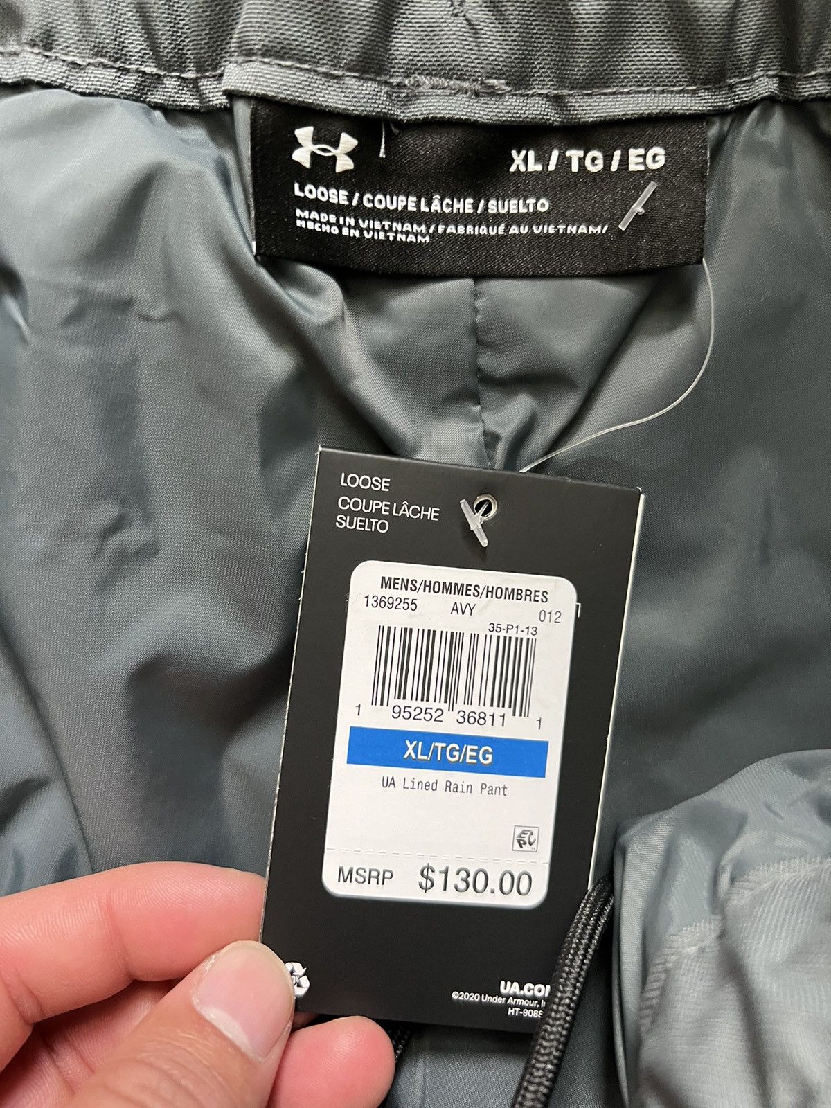 Under Armour Under Armour Gray Stormproof Lined Rain Pants Waterproof Size US 34 / EU 50 - 10 Thumbnail