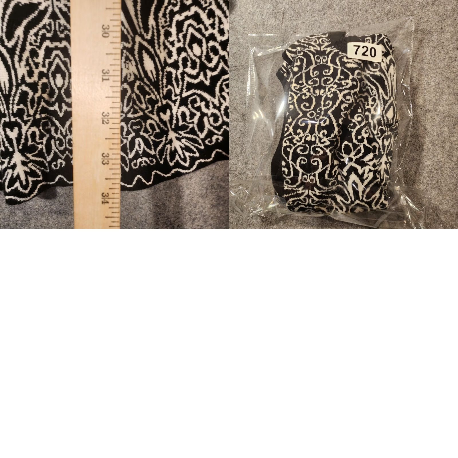 Vintage Xhilaration Dress Womens L Black White Sleeveless Knit Jacquard Mock Neck Fit & Flare A-line Size L / US 10 / IT 46 - 8 Thumbnail