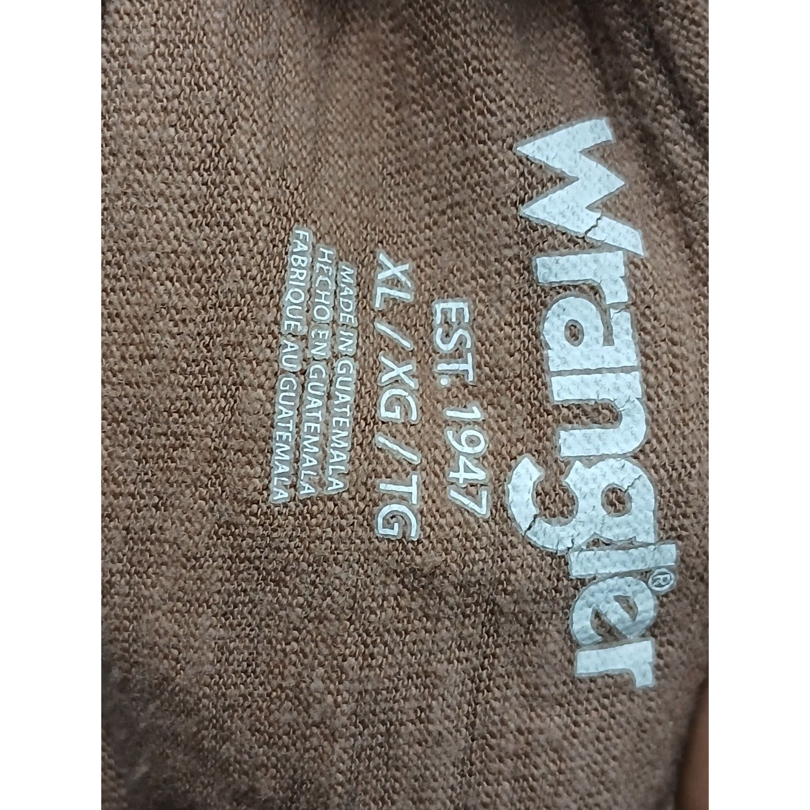 Wrangler Wrangler Brown (XL) Stretch Button Hoodie Sweatshirt Size US XL / EU 56 / 4 - 5 Thumbnail