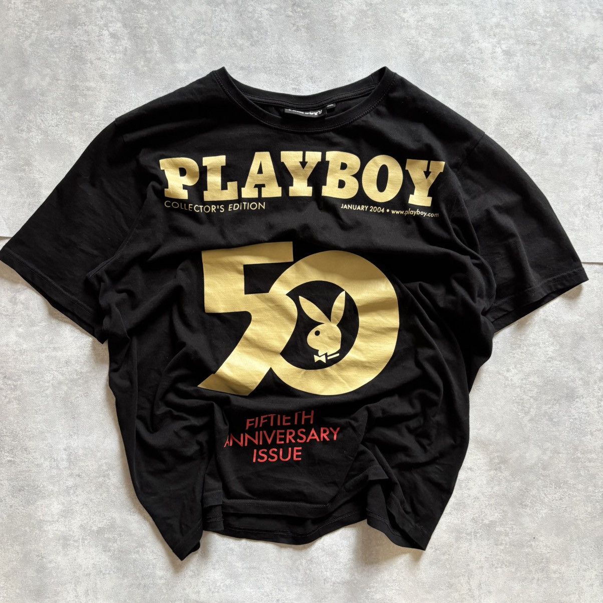 POP MAGAZINE × Playboy × Vintage 2000's Playboy Magazine Big Logo Bunny T-Shirt Size US XXL / EU 58 / 5 - 1 Thumbnail