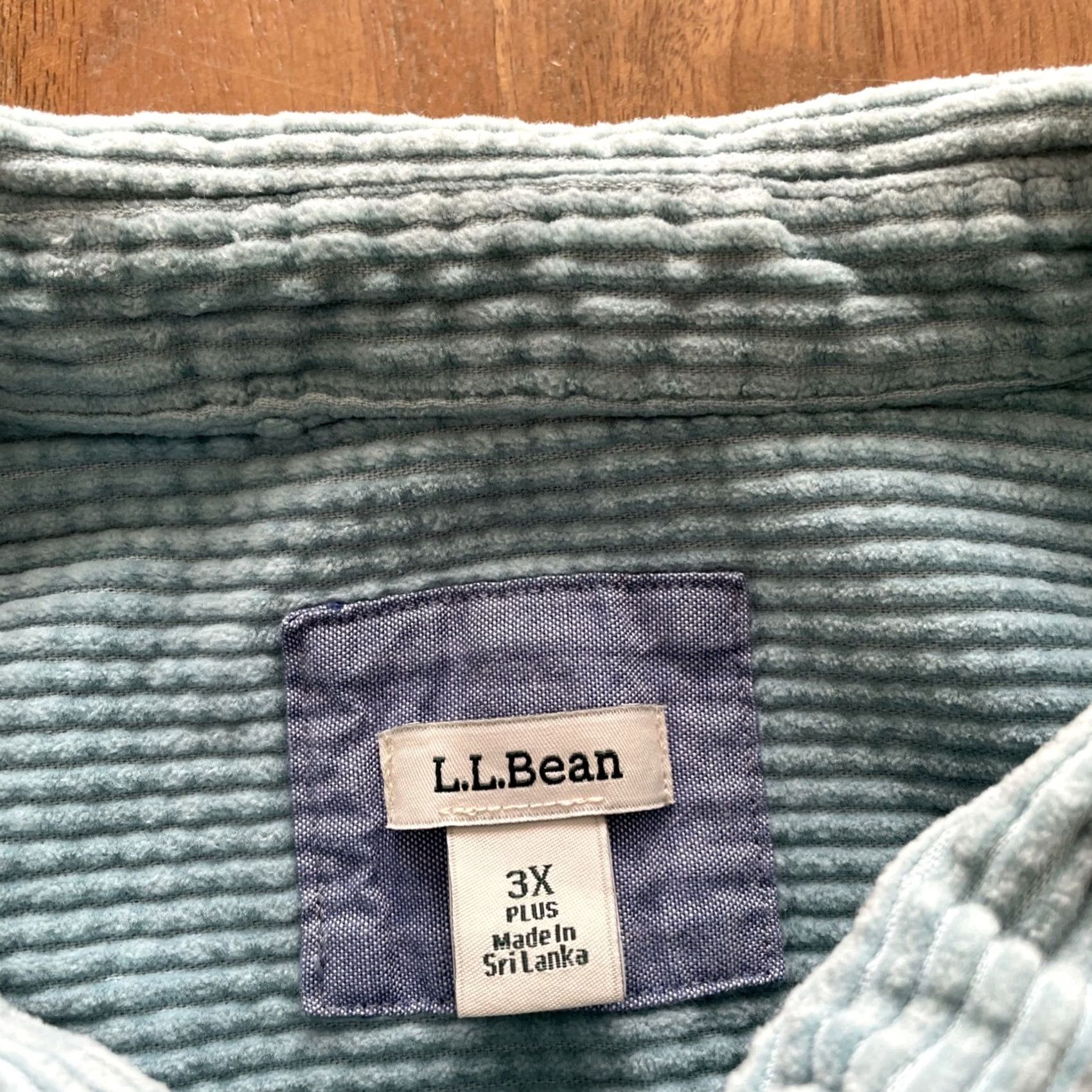 Vintage LL Bean Corduroy Jacket Women 3X Plus Blue Button Front Shacket Overshirt Pocket Vintage No Size XXL / US 16-18 / IT 52-54 - 3 Thumbnail