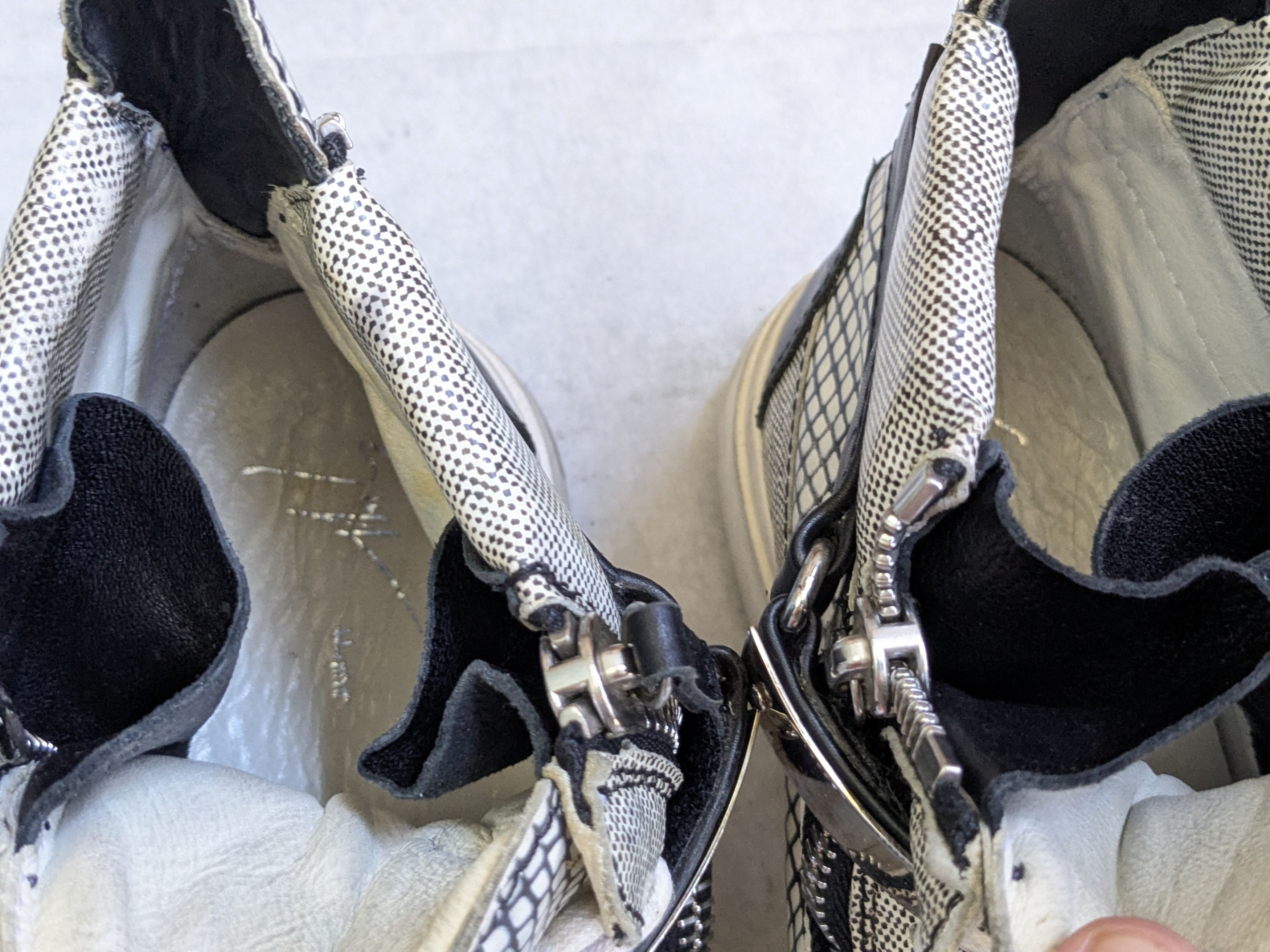 Giuseppe Zanotti Giuseppe Zanotti Sneakers Black White 10 43 High Top Leather Size US 10 / EU 43 - 6 Thumbnail