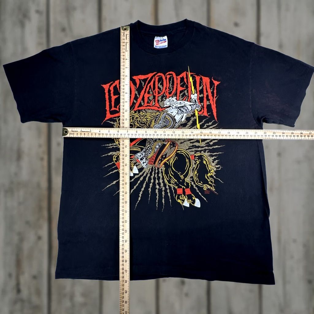 Hanes VINTAGE LED ZEPPELIN T-Shirt XL 1994 90s Hanes Black Cotton Short Sleeve Unisex Adults Mens Womens Size US XL / EU 56 / 4 - 1 Thumbnail