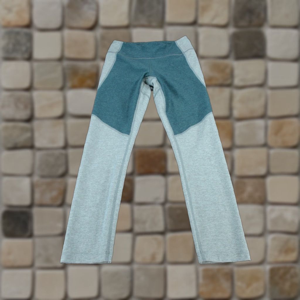 Outdoor Voices Outdoor Voices Leggings Women Small Cropped Colorblock Teal Blue Athleisure Activewear Size 28" / US 6 / IT 42 - 1 Thumbnail