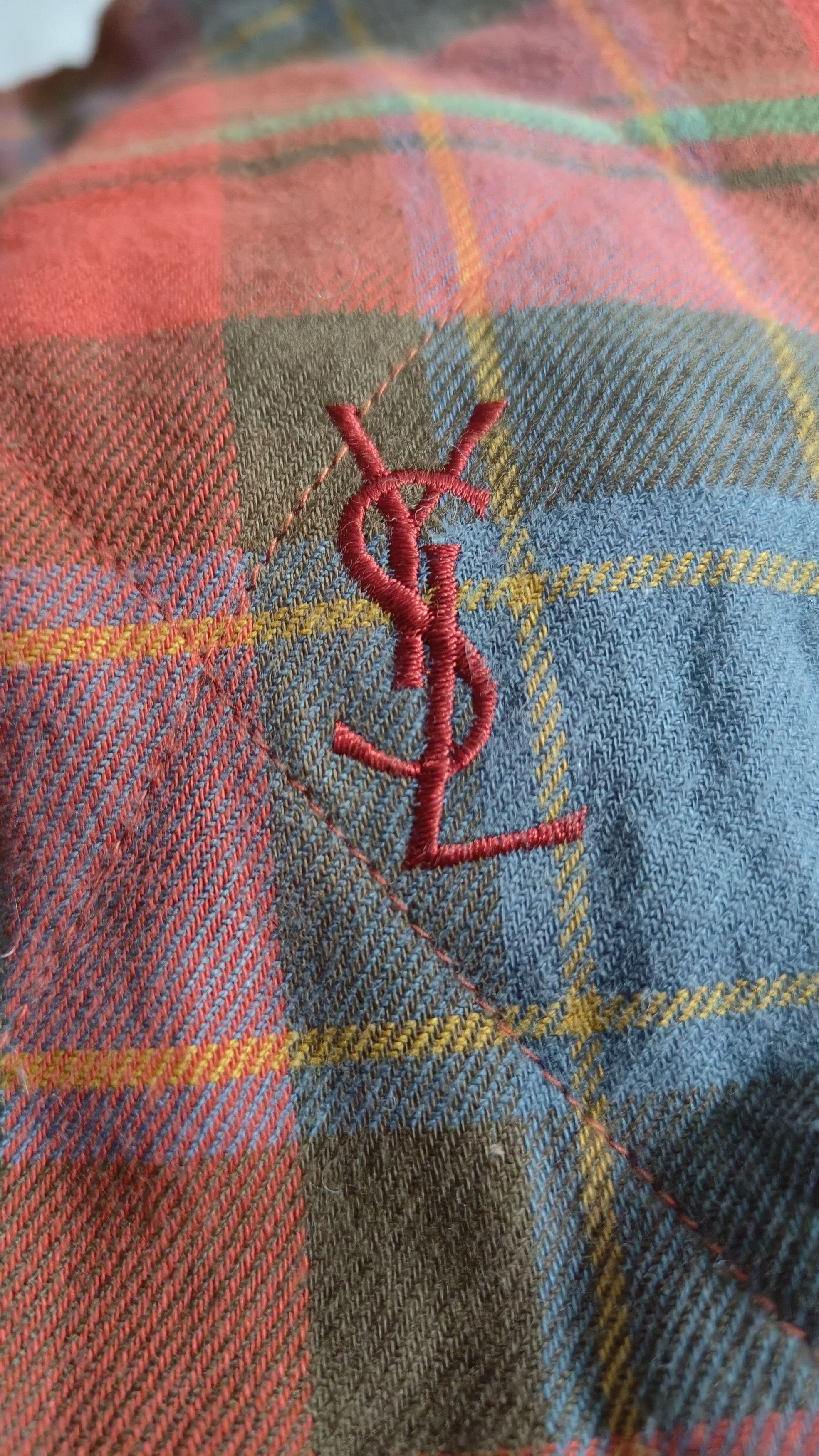 Yves Saint Laurent Vintage Yves Saint Laurent YSL Kimono Tartan Kimono Jacket Size S / US 4 / IT 40 - 7 Thumbnail