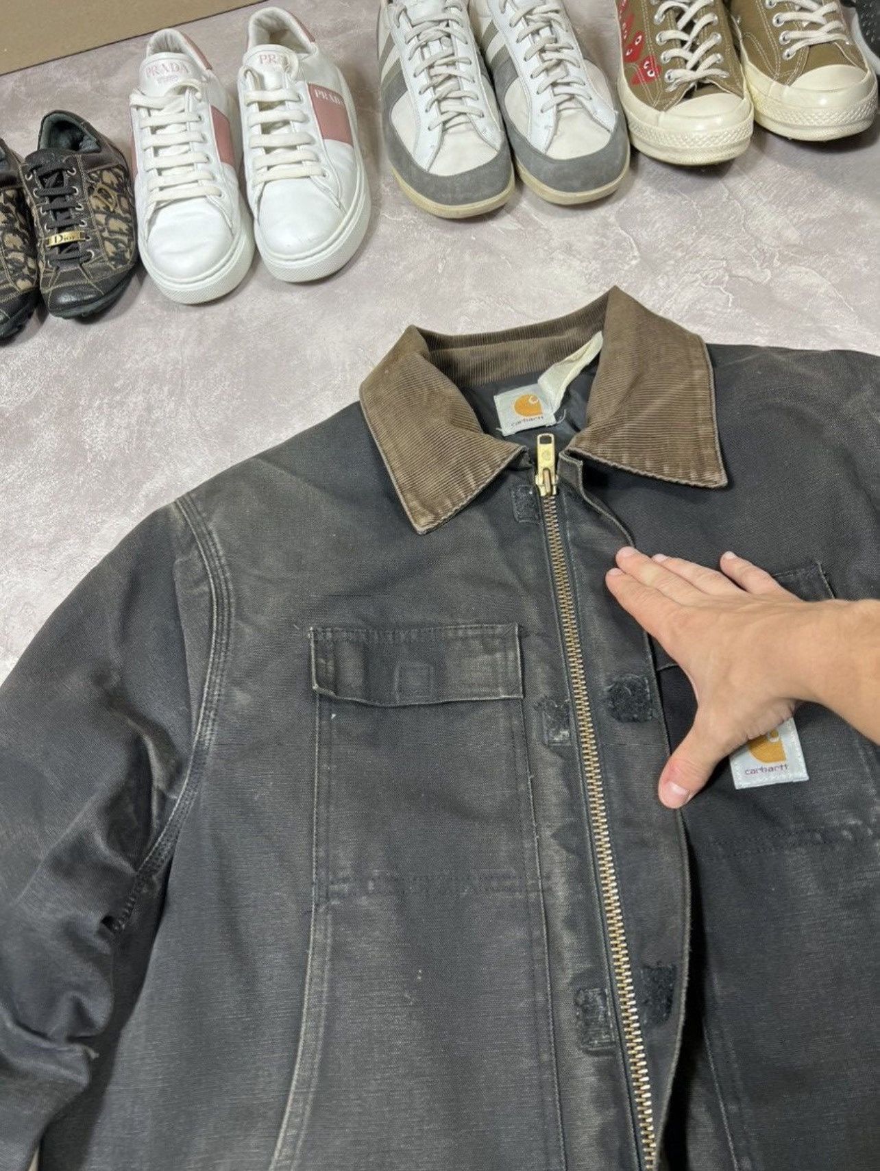 Carhartt Vintage Carhartt Distressed Denim Heavyweight Jacket Size US XL / EU 56 / 4 - 4 Thumbnail