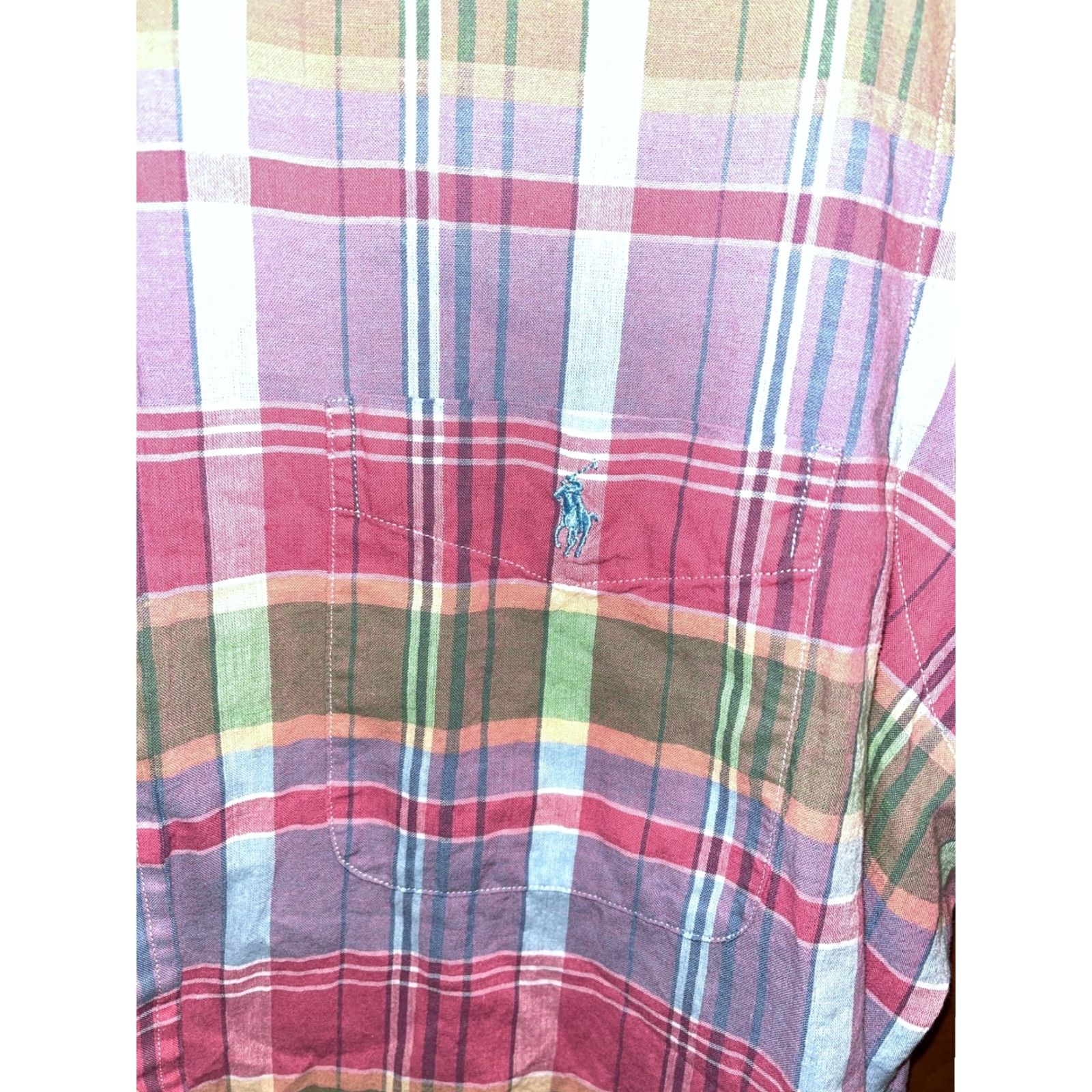 Ralph Lauren VINTAGE Ralph Lauren Men Large Short Sleeve Cotton Plaid Button-Down Shirt All Seasons Casual Workwear Size US L / EU 52-54 / 3 - 2 Thumbnail
