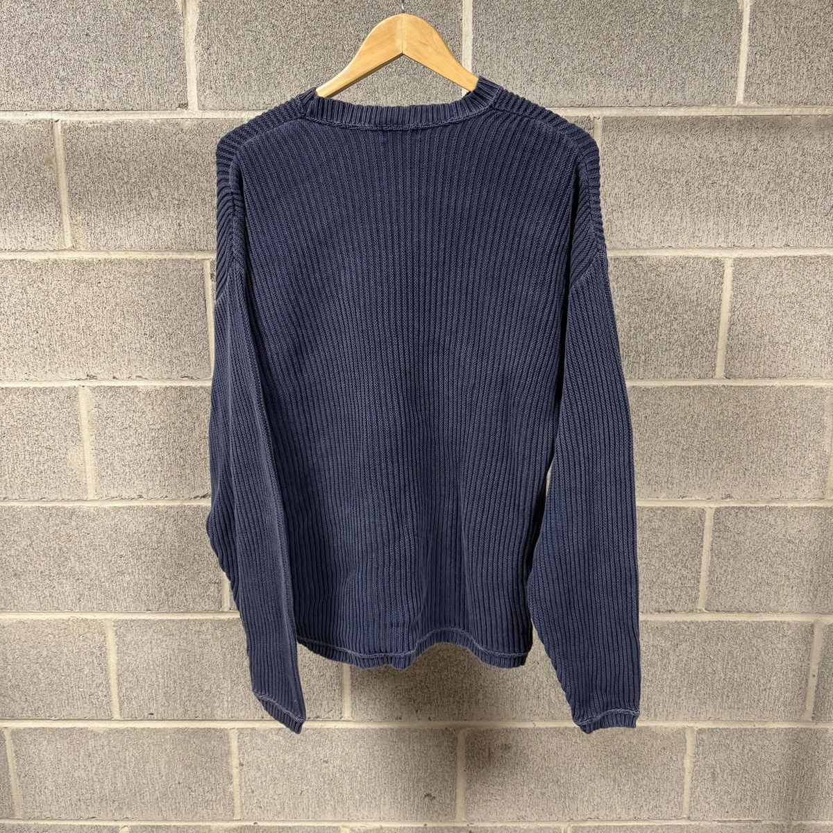 Vintage Vintage 90s Made in USA Sweater Ribbed Cotton ERD Grunge Size US L / EU 52-54 / 3 - 2 Thumbnail