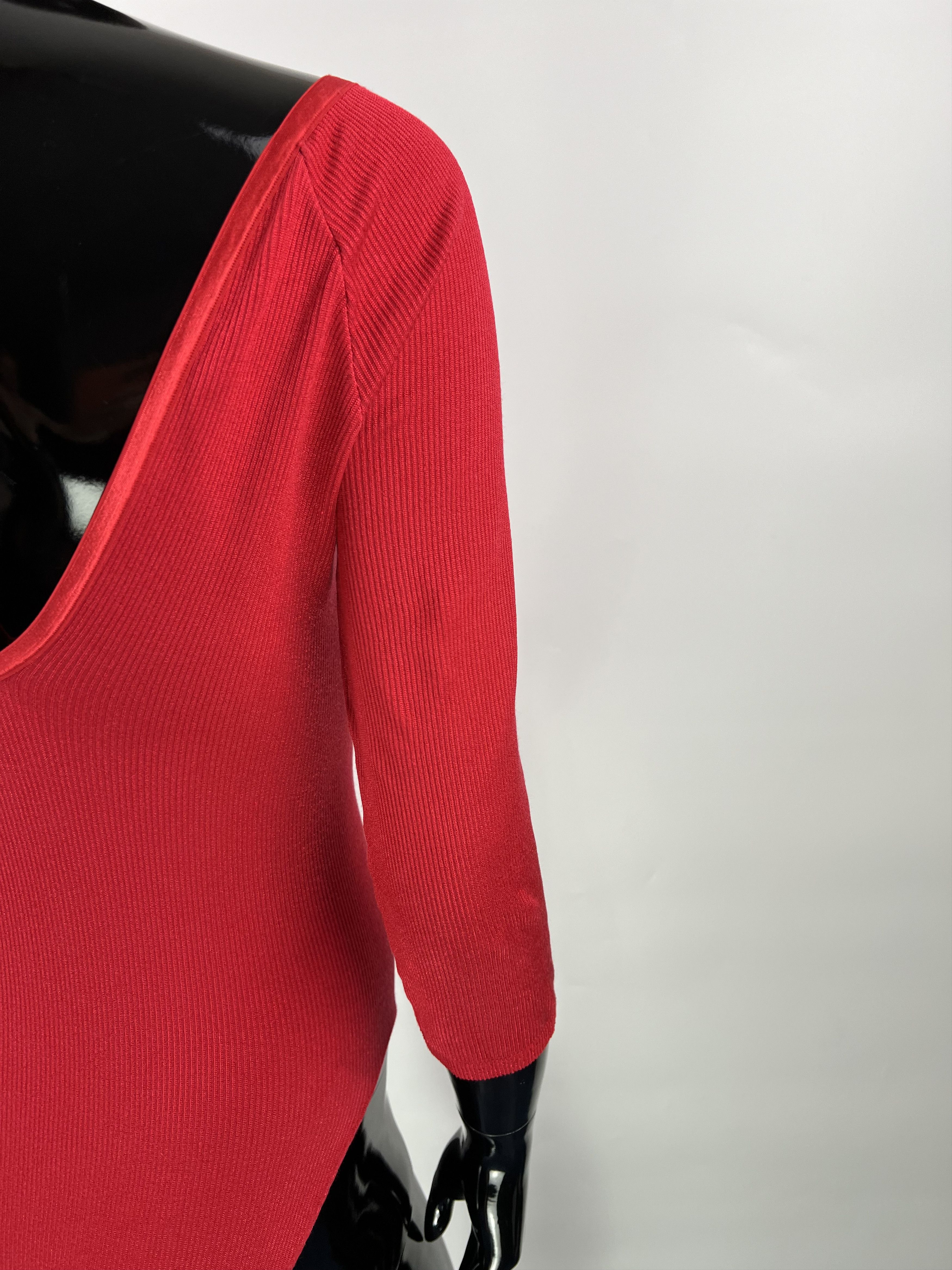 Wolford Wolford Red Ribbed Bodysuit Size M Size M / US 6-8 / IT 42-44 - 8 Thumbnail