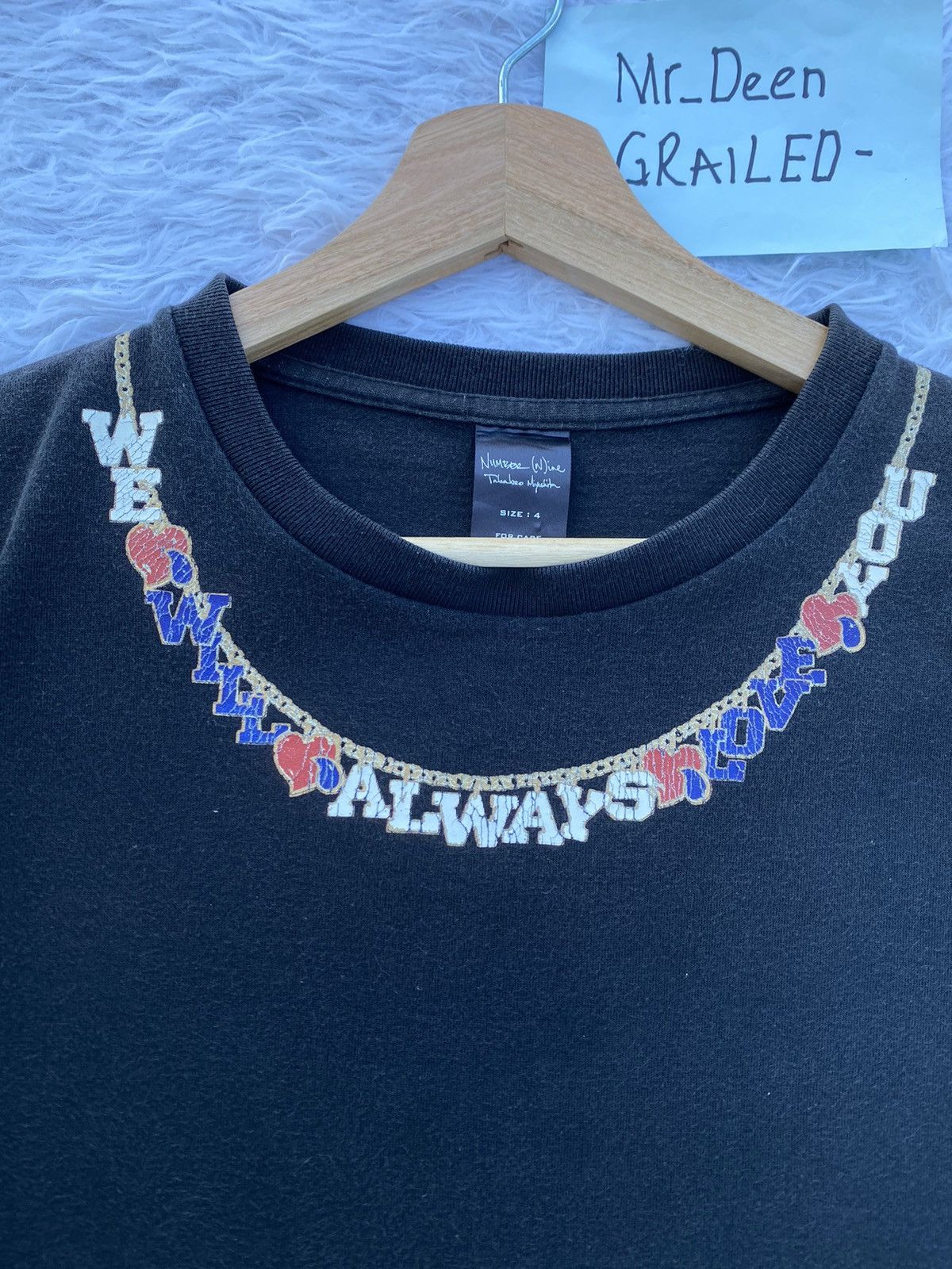 Number (N)ine Rare Number Nine “We Always Love You” Necklace Tee Size US L / EU 52-54 / 3 - 7 Thumbnail