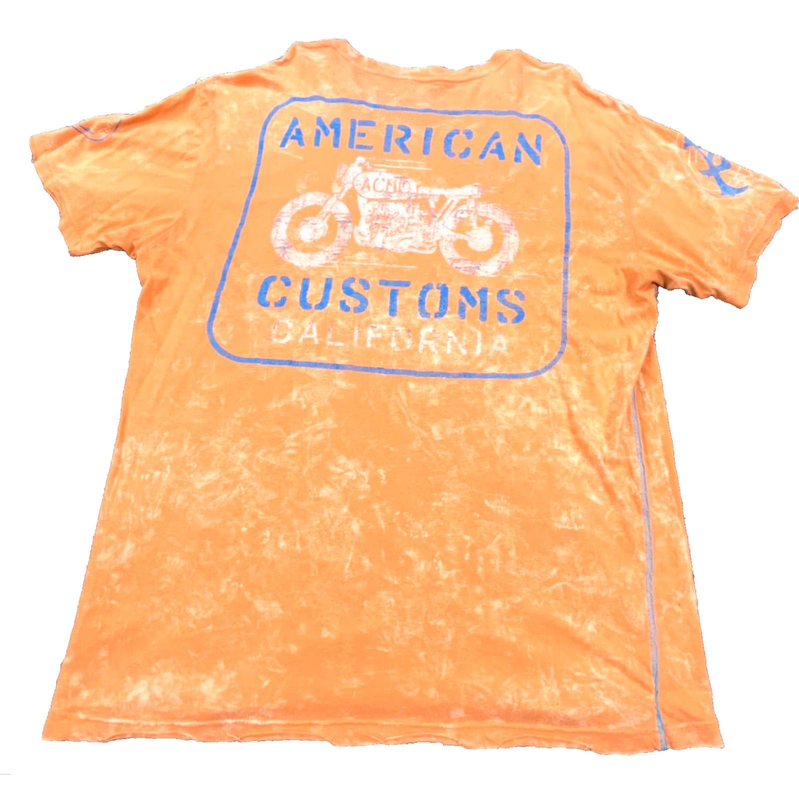 Affliction Affliction Shirt Men 2XL Orange Tee Live Fast Motorcycle Customs Faded Graphic T-Shirt Short Sleeve Size US XXL / EU 58 / 5 - 2 Thumbnail