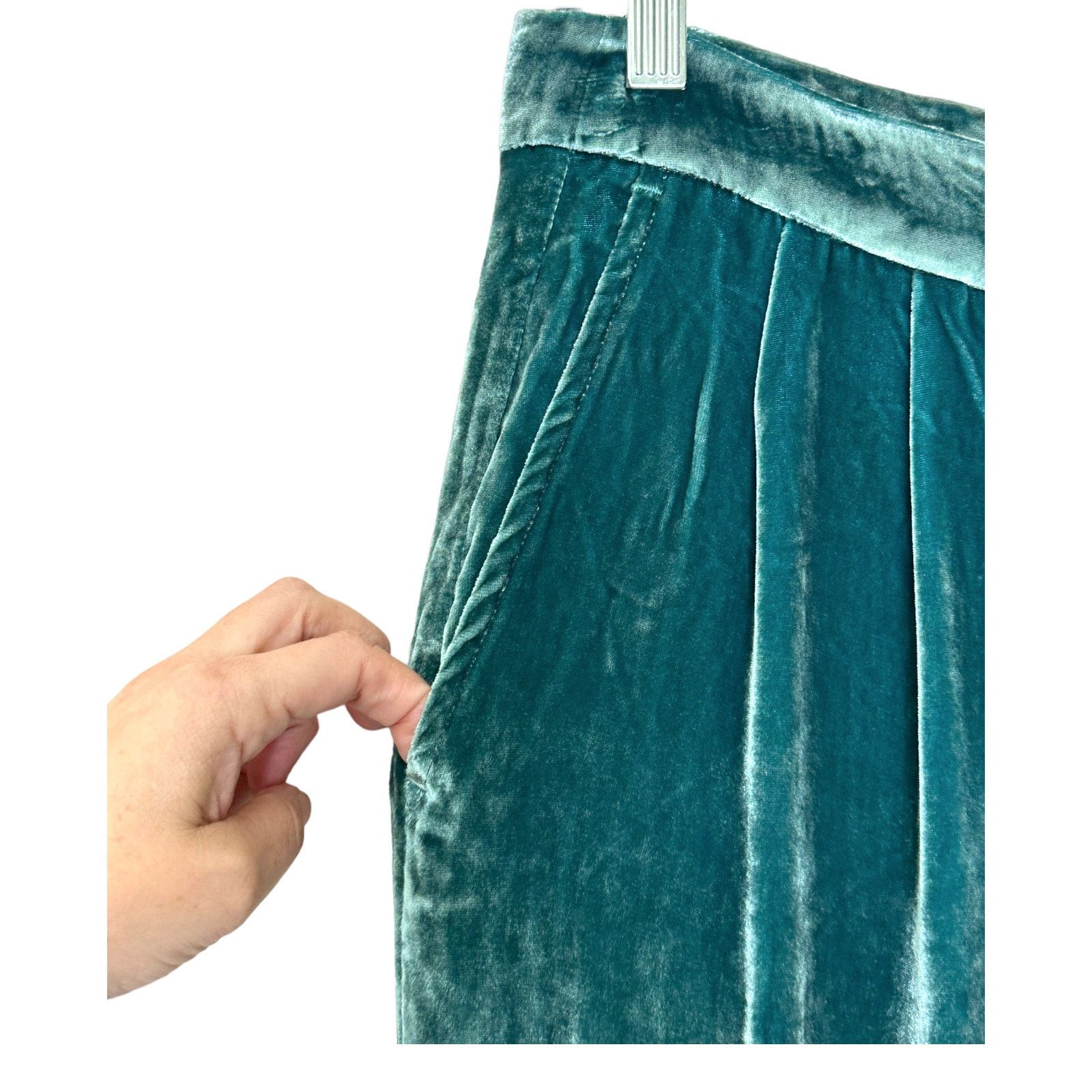 Current/Elliot Current Elliot velvet pleated high waist pants size 1- US 4 Size 27" / US 4 / IT 40 - 6 Thumbnail