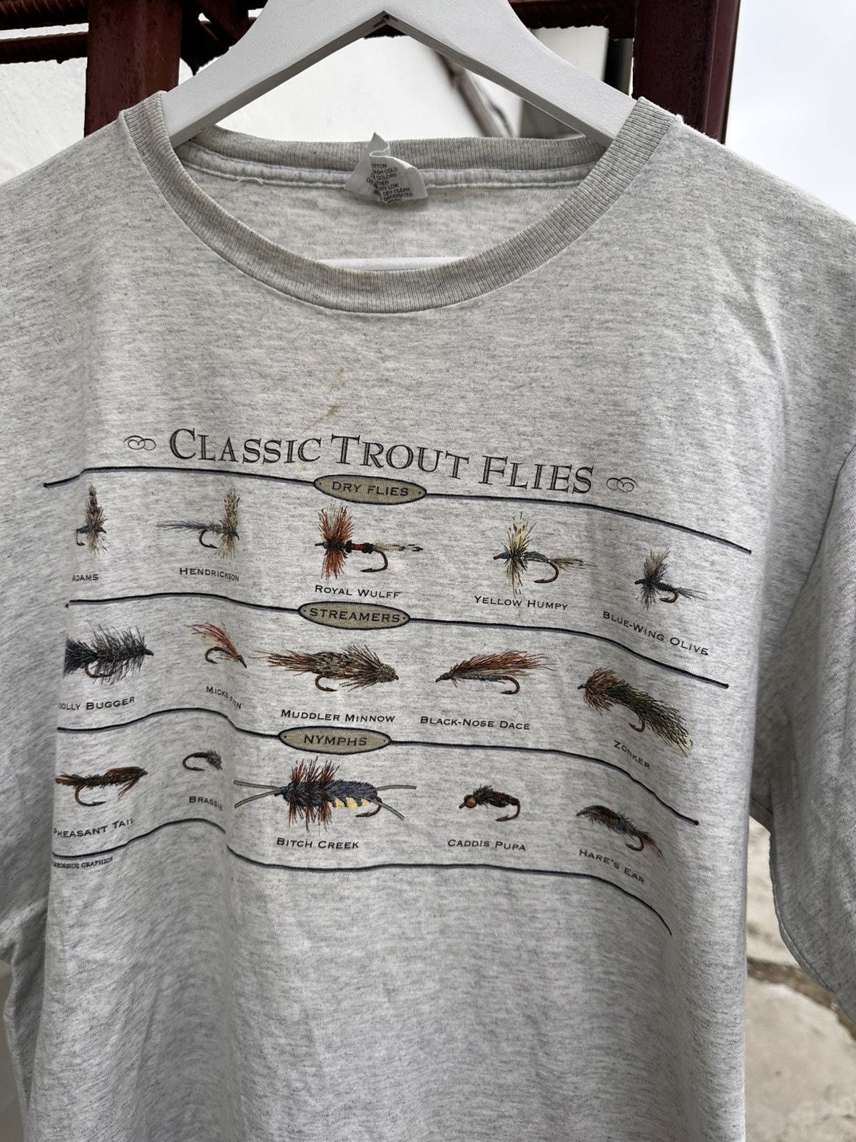Vintage Vintage Harborside "Classic Trout Flies" Tee L/XL Y2K Size US L / EU 52-54 / 3 - 3 Thumbnail