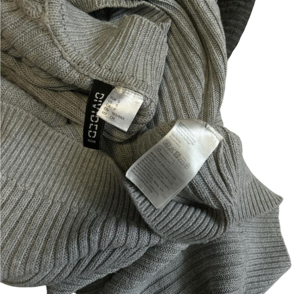 Divided Grey Cold Shoulder Knit Sweater - Size Small Size S / US 4 / IT 40 - 3 Thumbnail