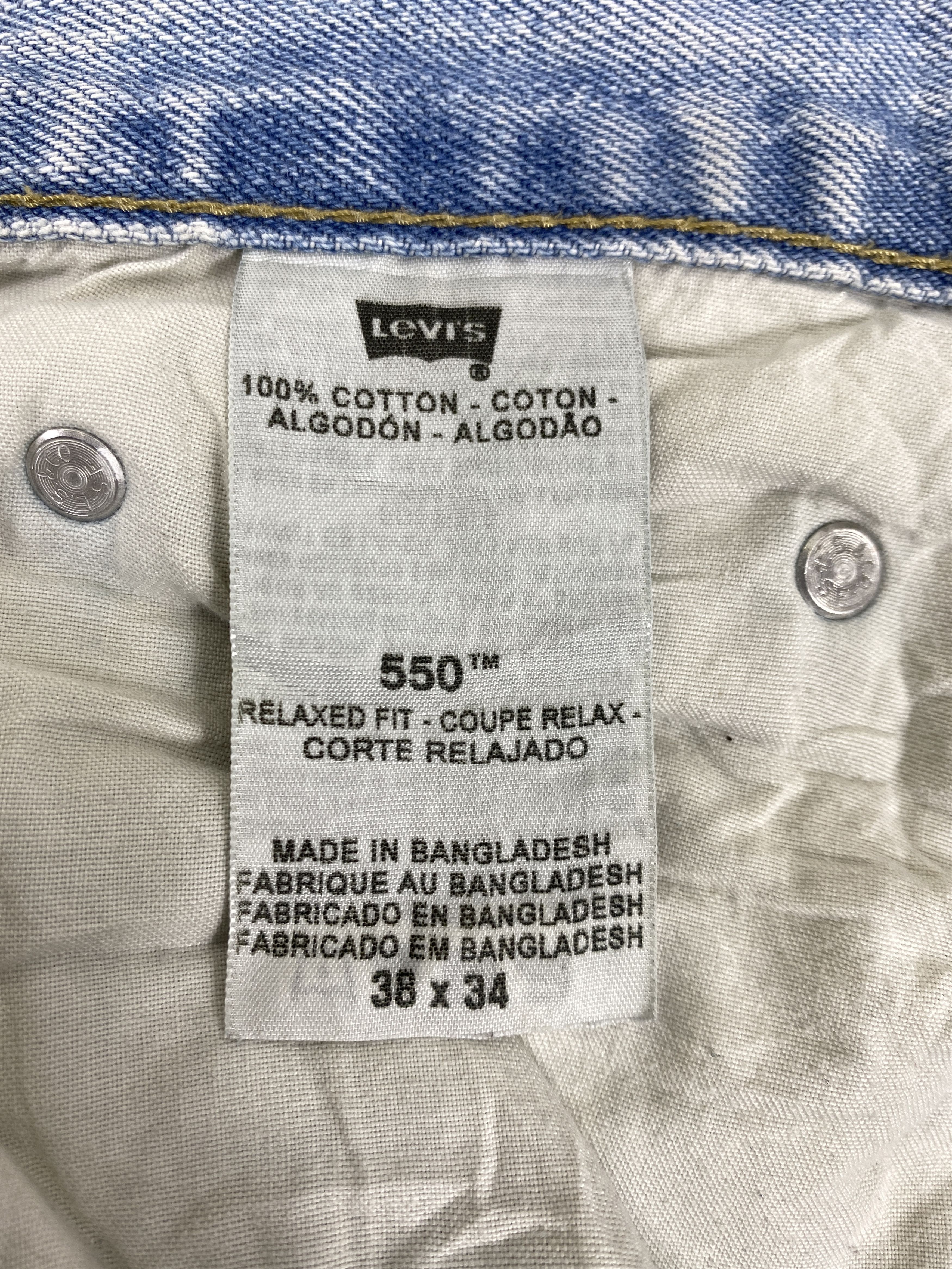 Levi's Light Blue Wash Levi's 550 Jeans 38x33 Denim -SJ101 Size US 38 / EU 54 - 10 Thumbnail