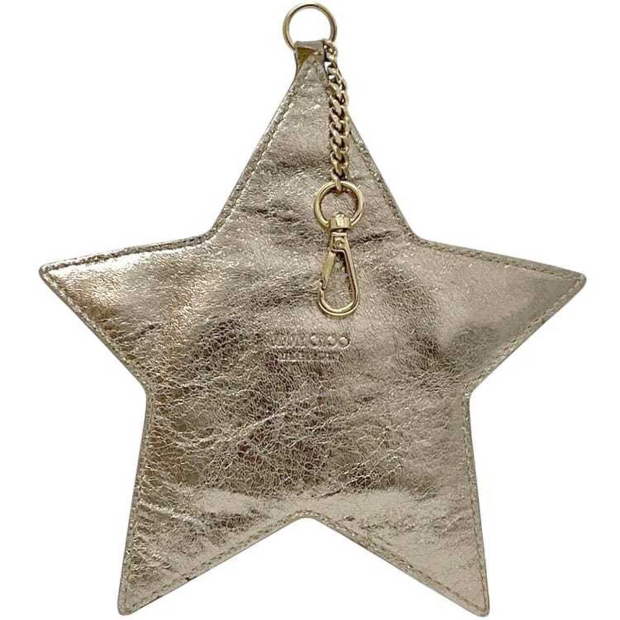 Jimmy Choo Jimmy Choo pouch ec-24756 gold J000047609001 leather 3D8DC0 JIMMY CHOO star coin purse for men and women with carabiner Size ONE SIZE - 1 Thumbnail