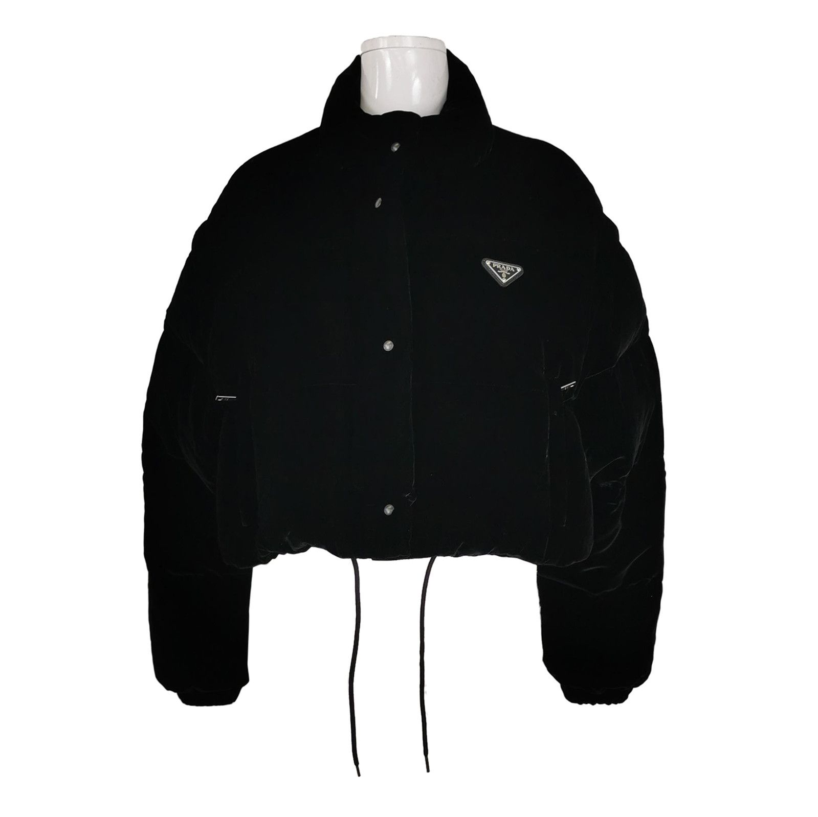 Prada Prada Black Nylon Triangle Logo Down Jacket 0079 Size US L / EU 52-54 / 3 - 1 Thumbnail