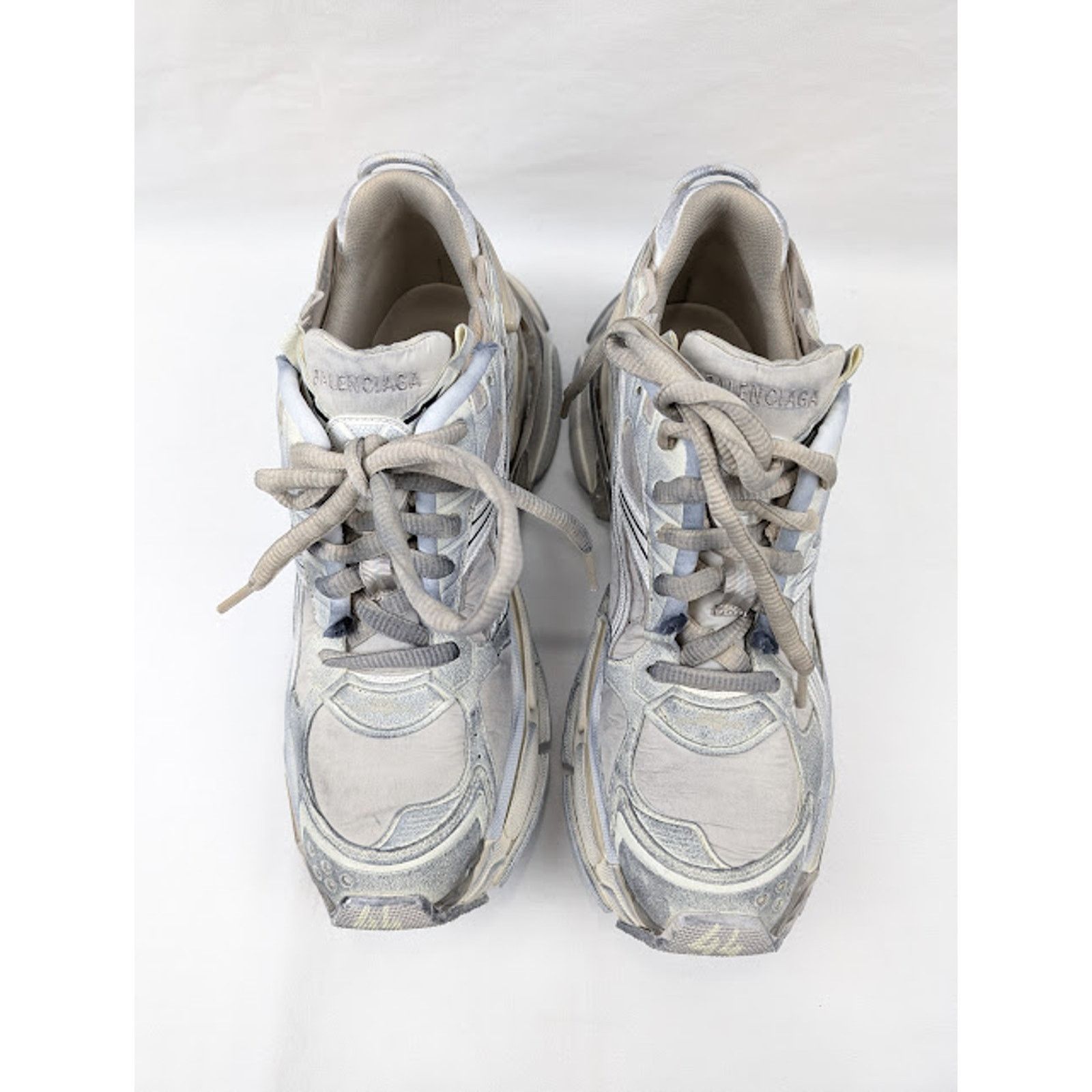 Balenciaga o1rshd1 Nylon/Suede/Mesh/w Runners in Beige Size US 12 / EU 45 - 16 Thumbnail