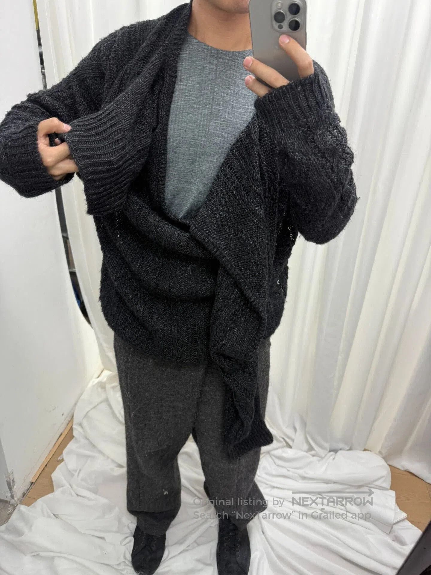 Yohji Yamamoto unique yohji yamamoto knitwear with high collar. Size US M / EU 48-50 / 2 - 5 Thumbnail