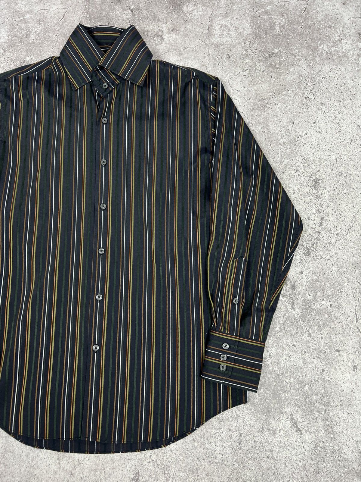 Dolce & Gabbana Vintage Dolce & Gabbana Striped Button Up Shirt Long Sleeve Size US XL / EU 56 / 4 - 3 Thumbnail