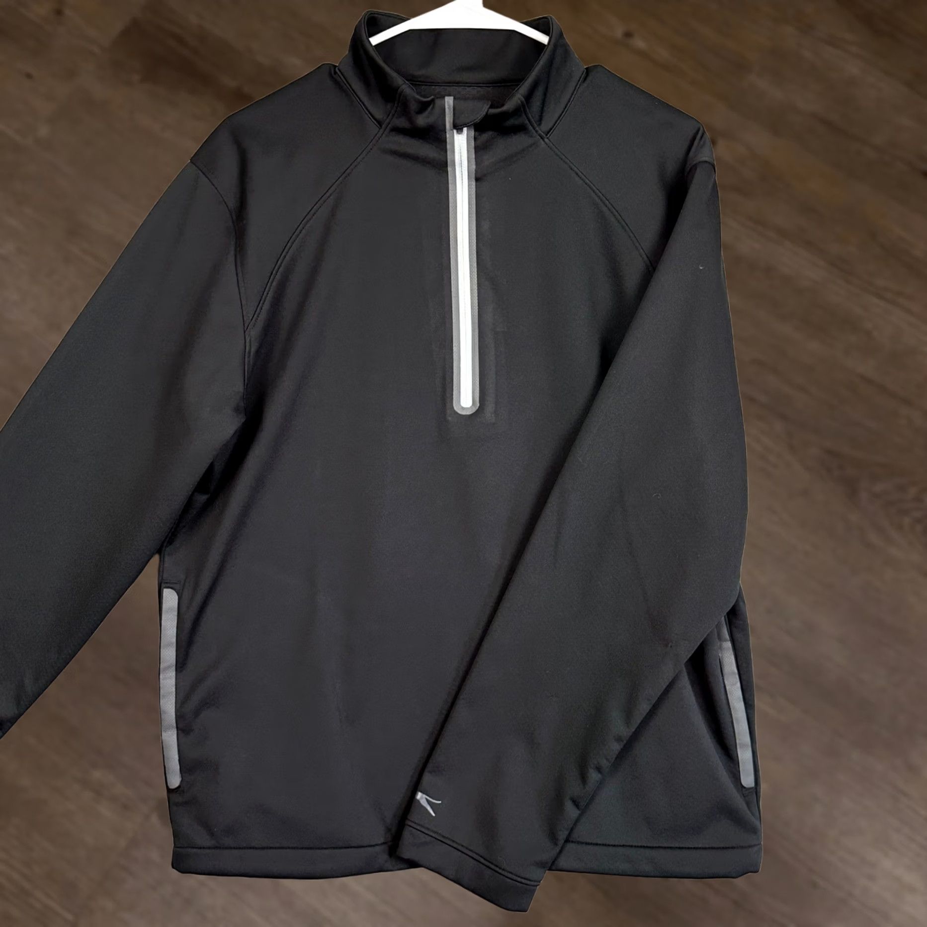 Vintage Slazenger Jacket Mens M Black Golf Quarter Zip Pullover EUC Lightweight Performance Raglan Sleeves Zip Pocket Mock Neck Athletic Golf Jacket Mens Size US M / EU 48-50 / 2 - 1 Thumbnail