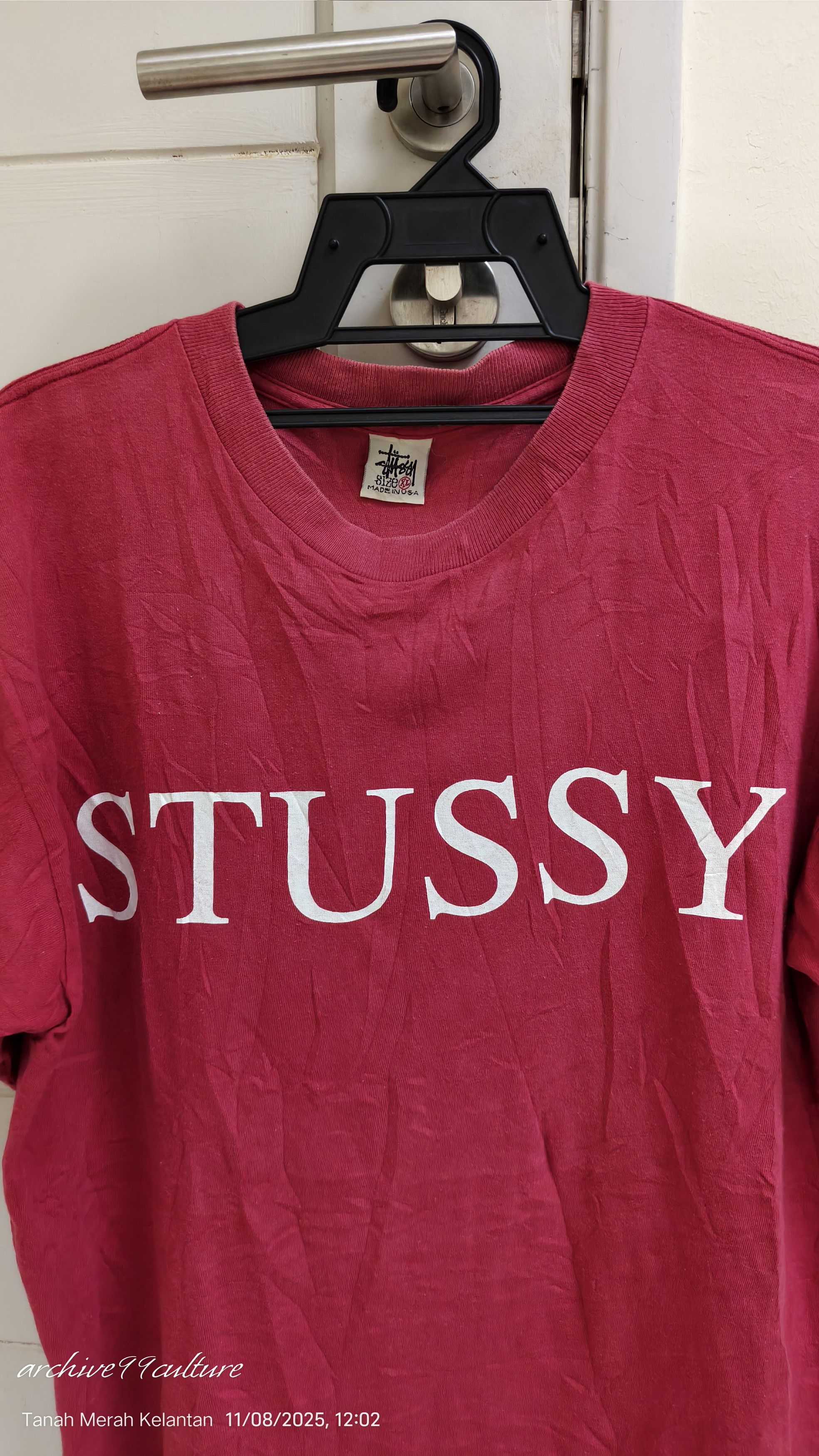 Stussy 90s Stüssy logo T-shirt with white USA tag very rare Size US XL / EU 56 / 4 - 2 Thumbnail
