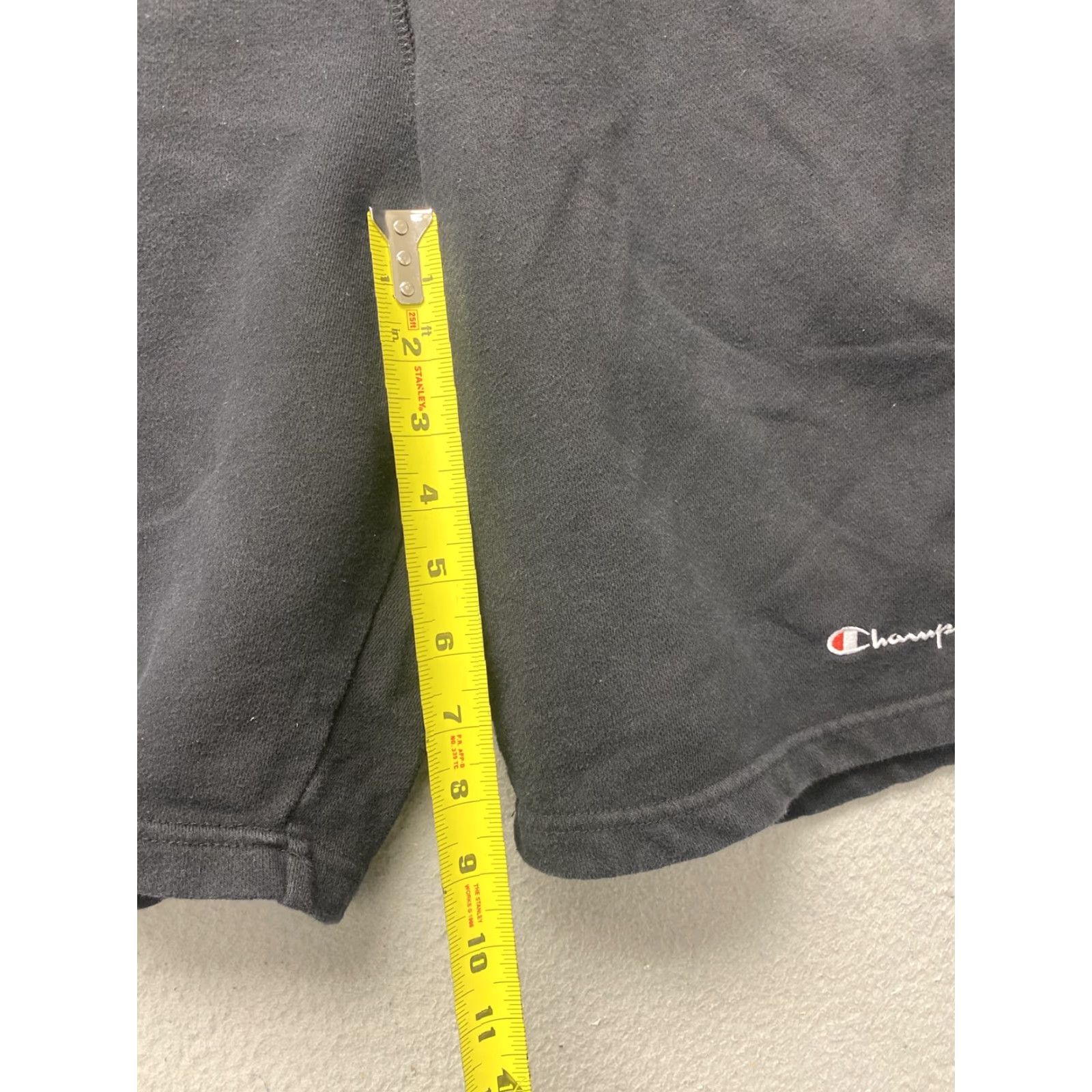 Champion Champion Mens Short L Black Basketball Gym Logo Embroidered Fleece Pocket/113-7 Size US 33 - 5 Thumbnail