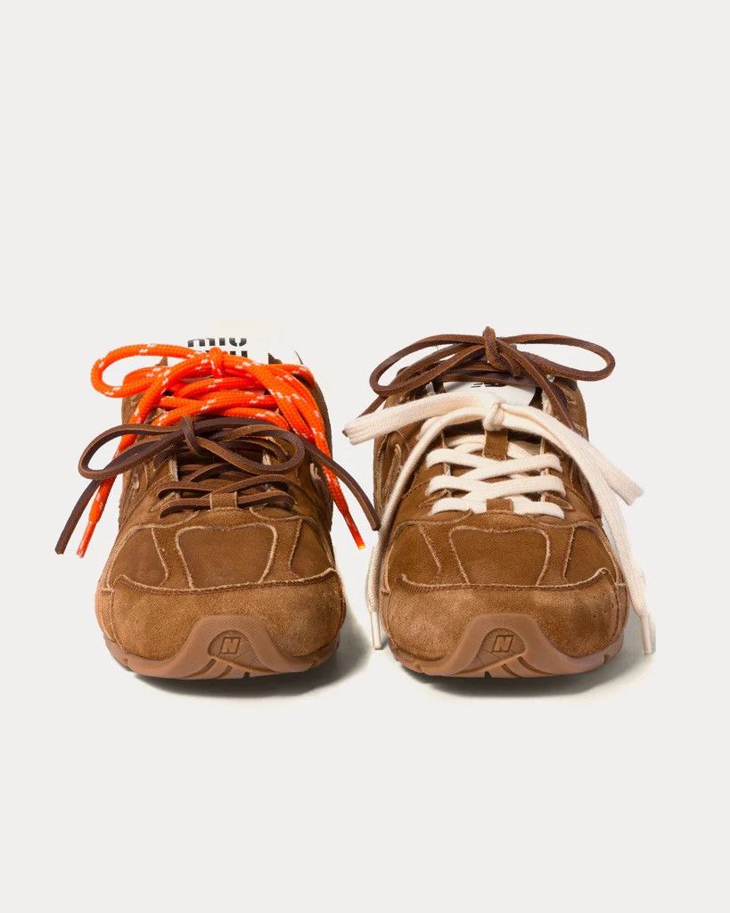 Miu Miu × New Balance New Balance X Miu Miu 530 SL Suede Sneakers Cinnamon Brown Size US 12 / IT 42 - 18 Thumbnail