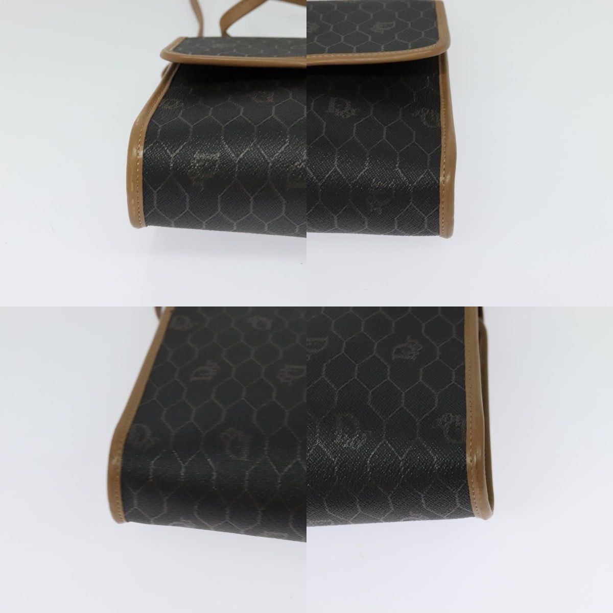 Dior DIOR Honeycomb Canvas Shoulder Bag Pvc Black Gold Size ONE SIZE - 10 Thumbnail