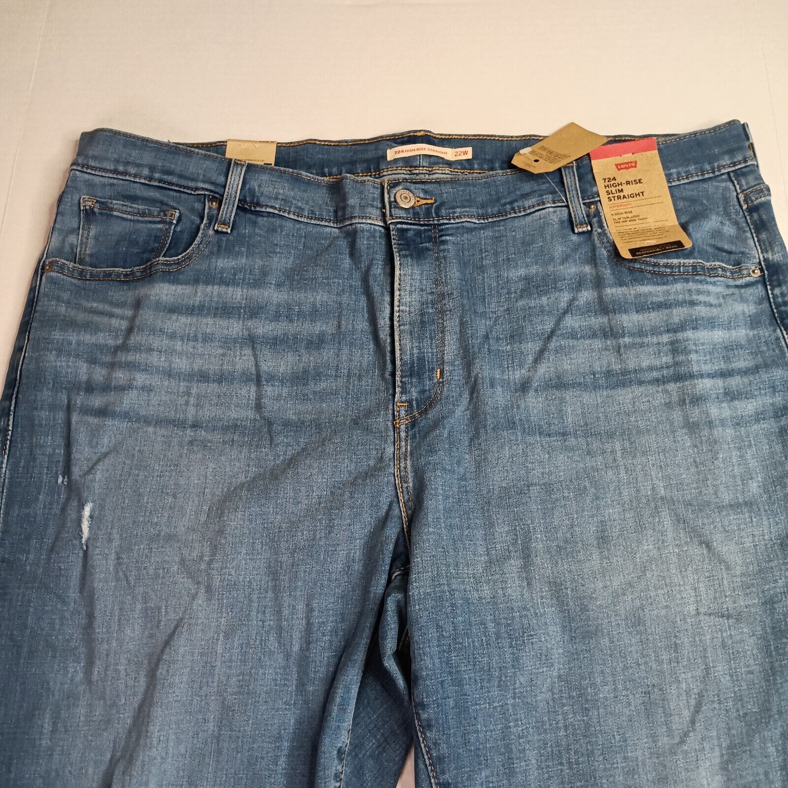 Levi's Levi's Jeans 724 High Rise Slim Jeans Womens Size 22W M Blue Size 42" / US 20 - 3 Thumbnail