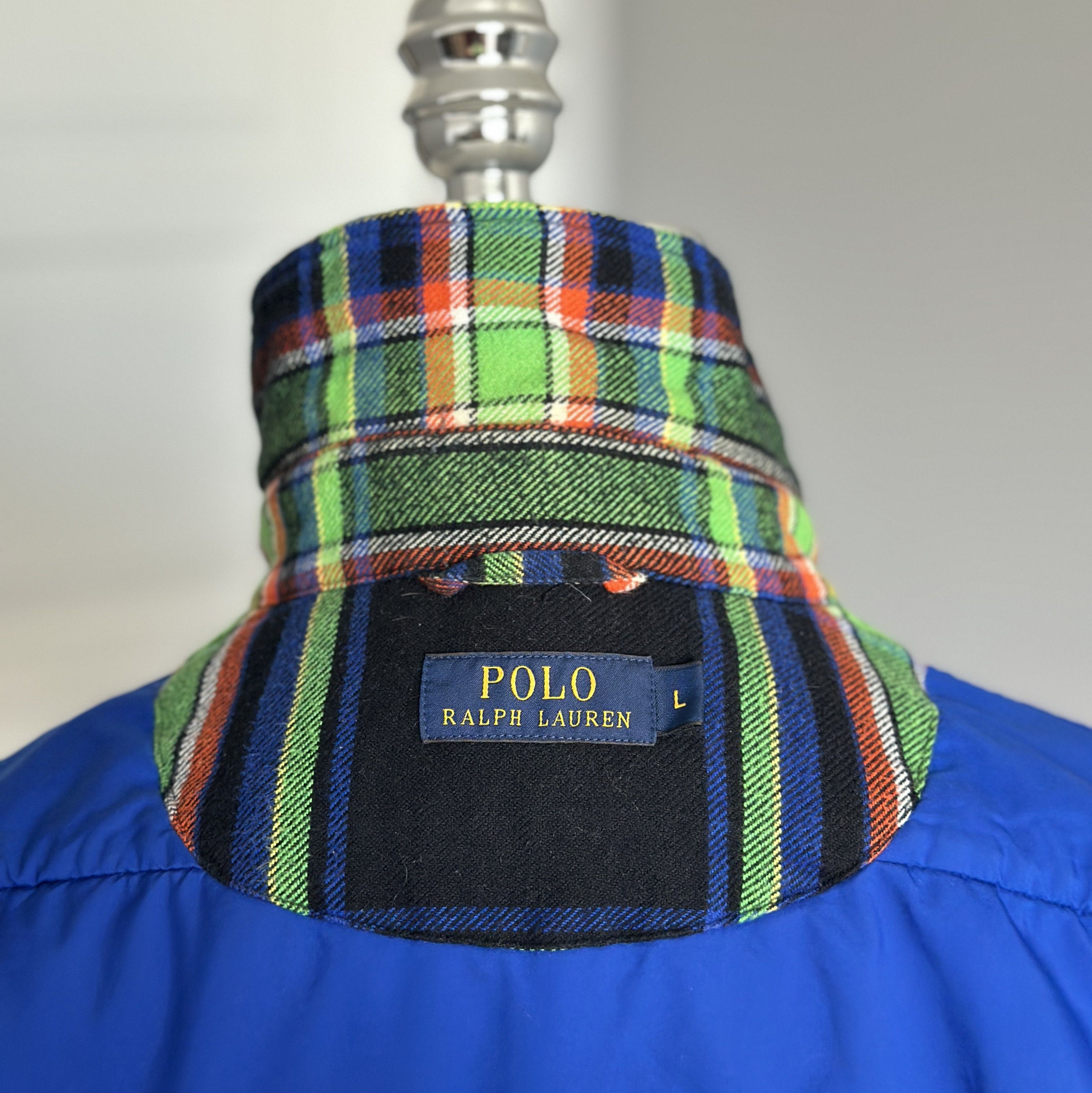 Polo Ralph Lauren POLO RALPH LAUREN Green Plaid Flannel Button Up Shirt Jacket Size US L / EU 52-54 / 3 - 10 Thumbnail