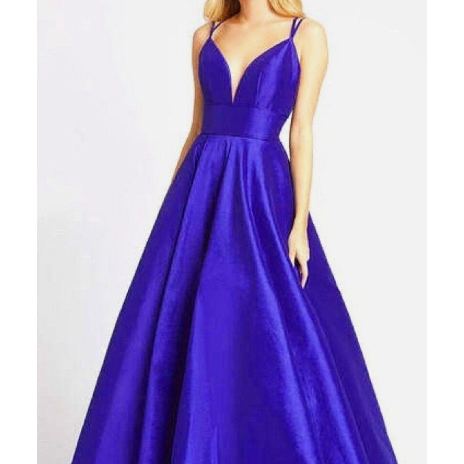 Mac Duggal Taffeta Prom Ball Gown Purple Wedin SZ 10 A000973
