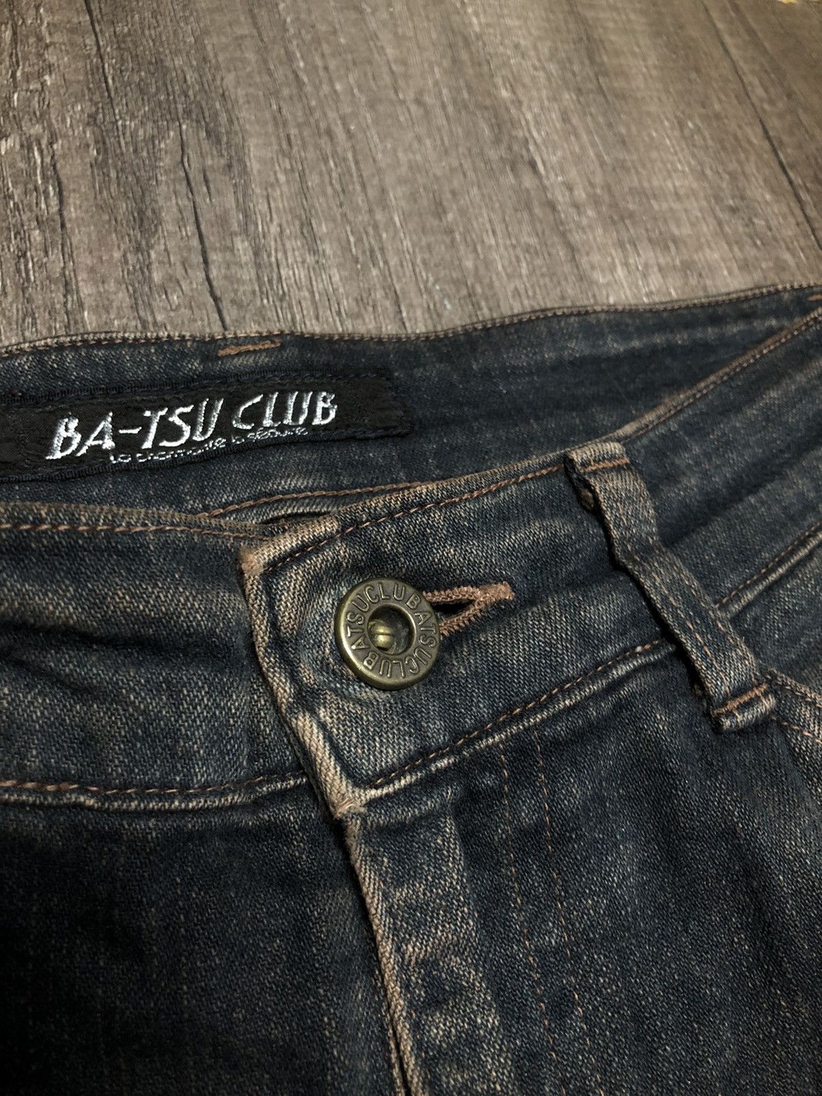 If Six Was Nine × Le Grande Bleu (L.G.B.) VINTAGE BA-TSU CLUB DIV JEANS (Unisex) Size US 30 / EU 46 - 15 Thumbnail