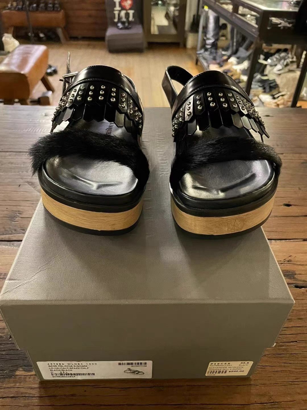 Alexander McQueen Alexander McQueen 16FW Fringed Platform Sandals Ｑ25 Size US 6 / IT 36 - 1 Thumbnail