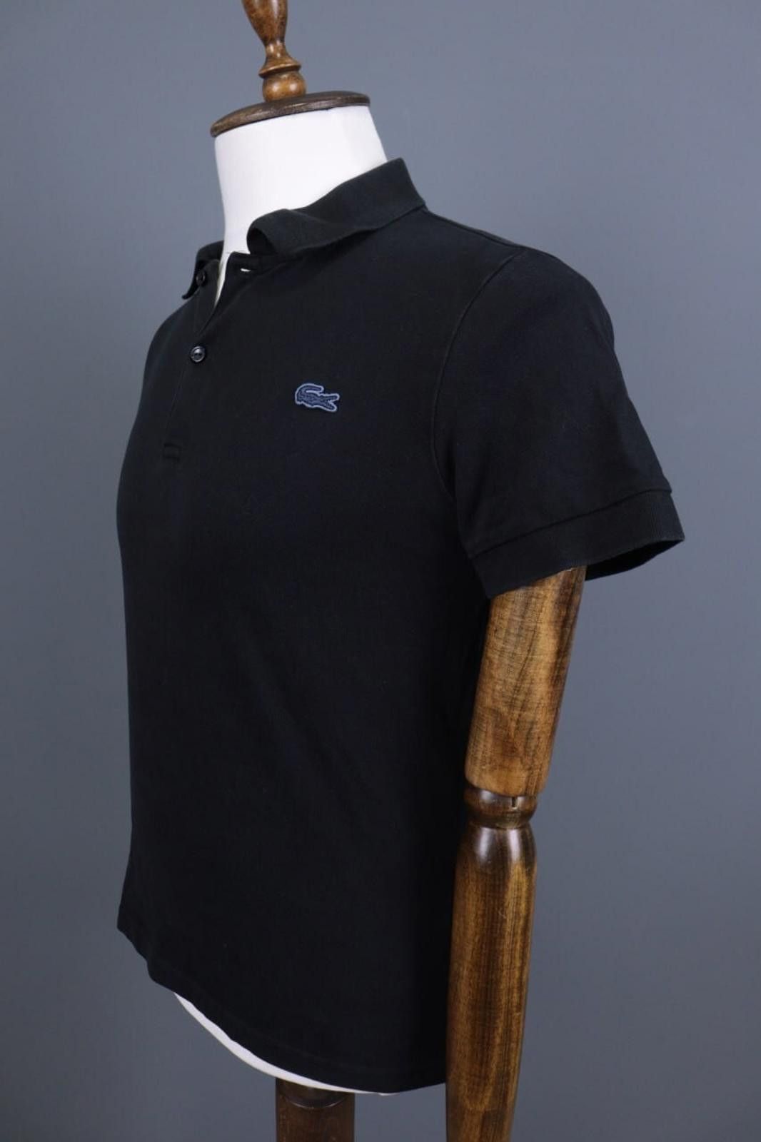 Lacoste Lacoste Black Cotton Collar Popover Polo Shirt Size S Size US S / EU 44-46 / 1 - 7 Thumbnail