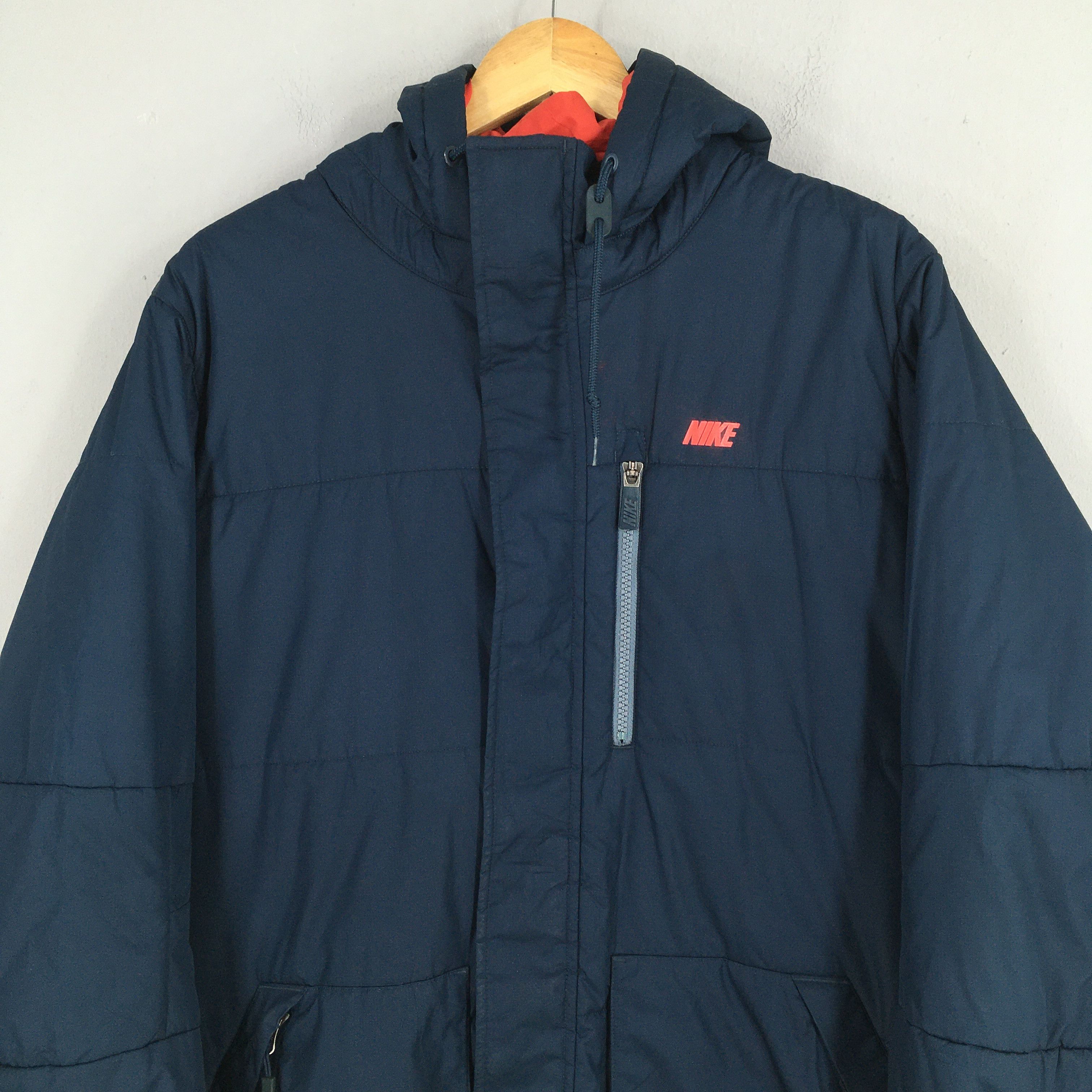 Nike Vintage Y2K Nike Swoosh Blue Puffer Jacket XXL Size US XXL / EU 58 / 5 - 2 Thumbnail