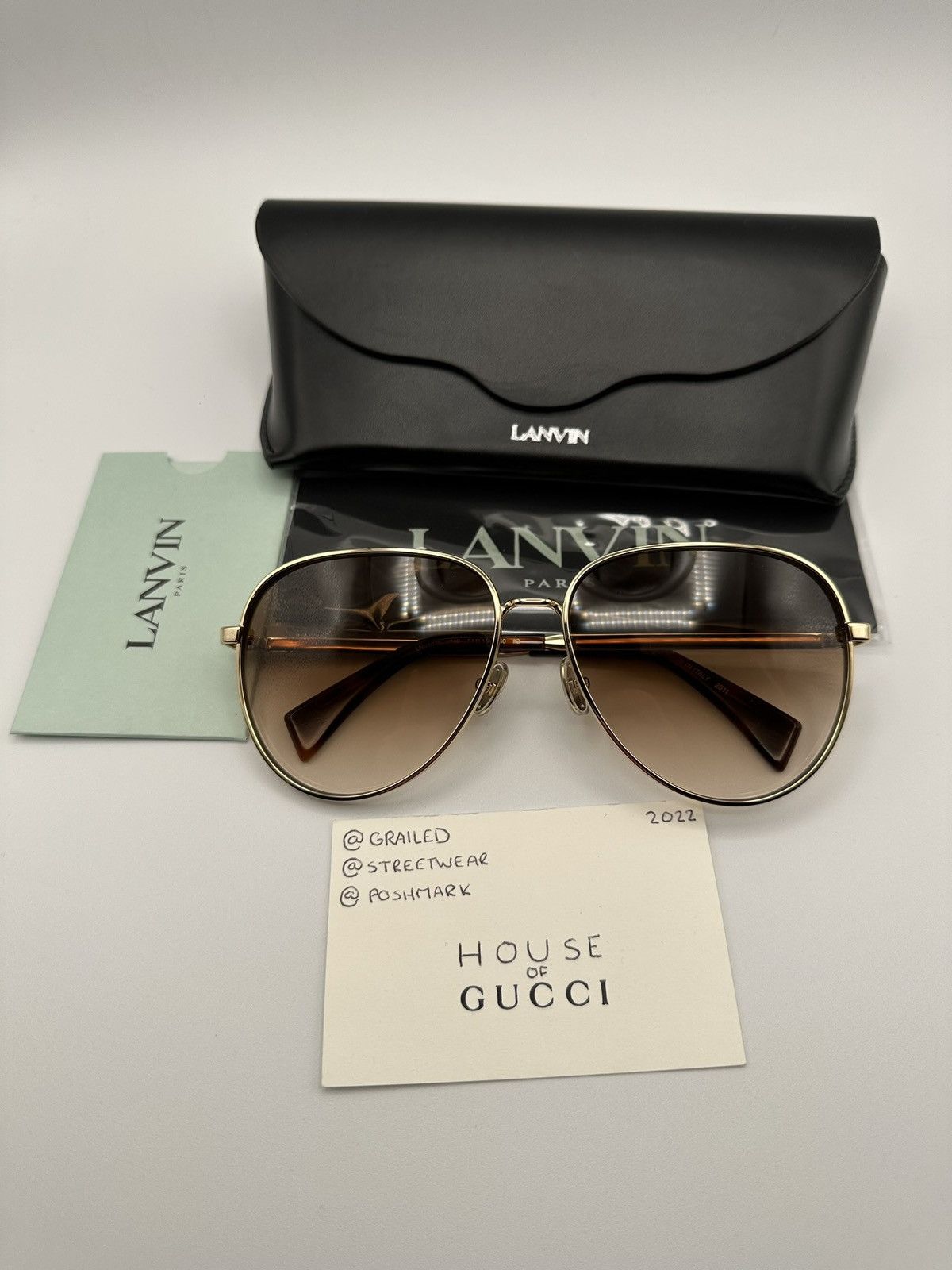 Lanvin Lanvin Gold Sunglasses Size ONE SIZE - 10 Thumbnail