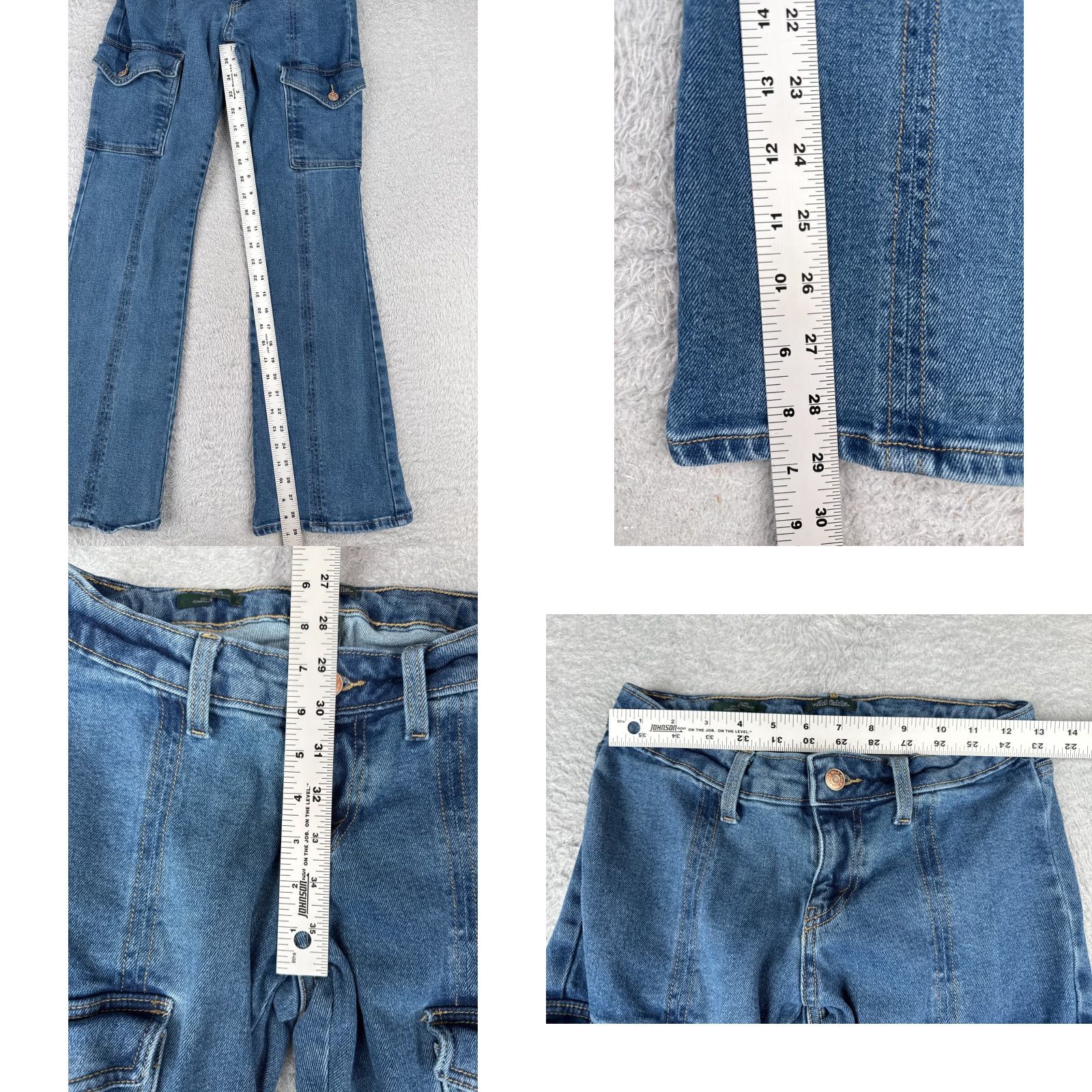 Vintage VINTAGE Wild Fable Women's Jeans Flared Low Rise Cotton Blend 26x29 Blue Denim 90s Girls Size 28" / US 6 / IT 42 - 8 Thumbnail